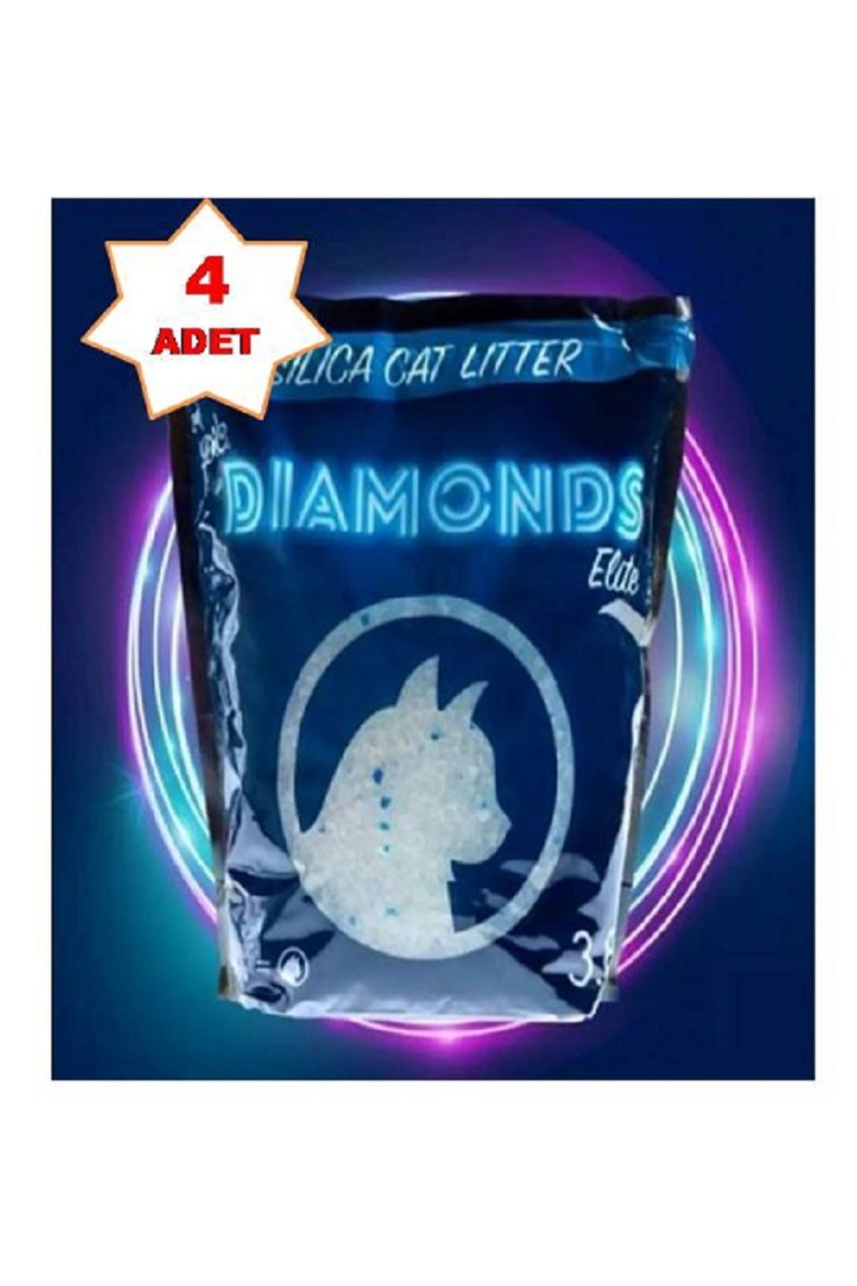 Diamonds Crystal Litter Silica Kedi Kumu 3.8 Lt x 4 Adet