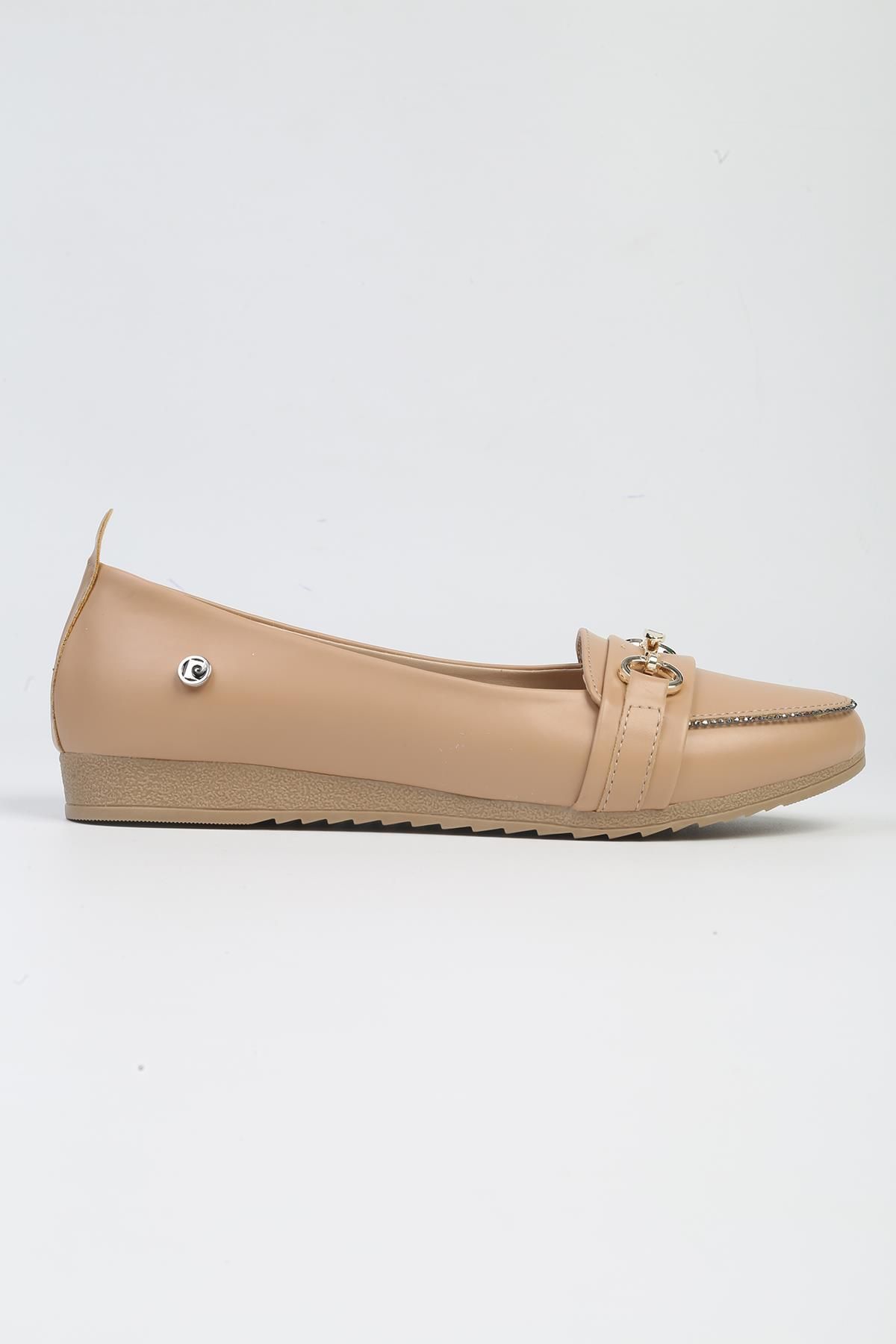Pierre Cardin ® | PC-53016- 3962 Krem-Kadın Babet Günlük Ayakkabı