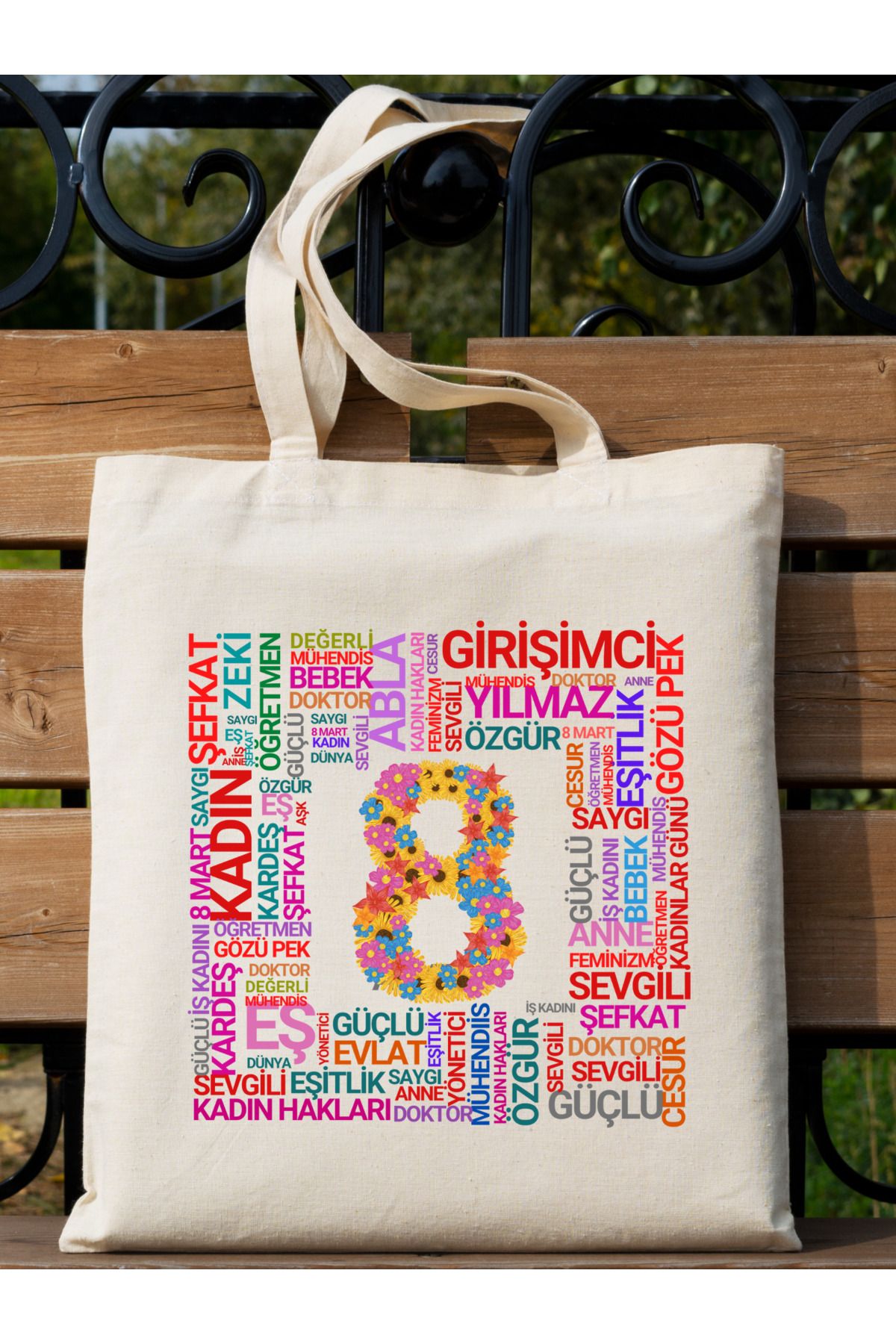 Cemira 8 Mart Kadınlar Günü Hediye Bez Çanta, Hediyelik Omuz Çantası, Tote Bag