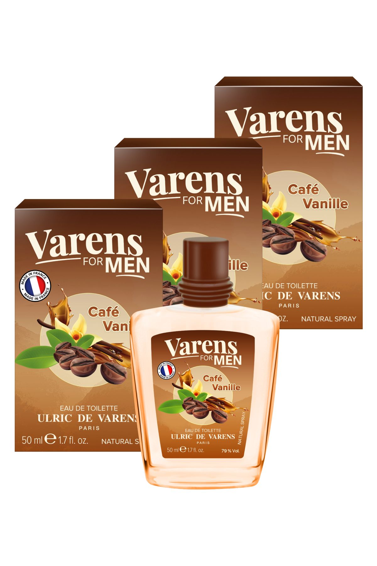 Ulric De Varens Varens For Men Café Vanille 3'lü Set (3X50ML EDT) Erkek Parfüm