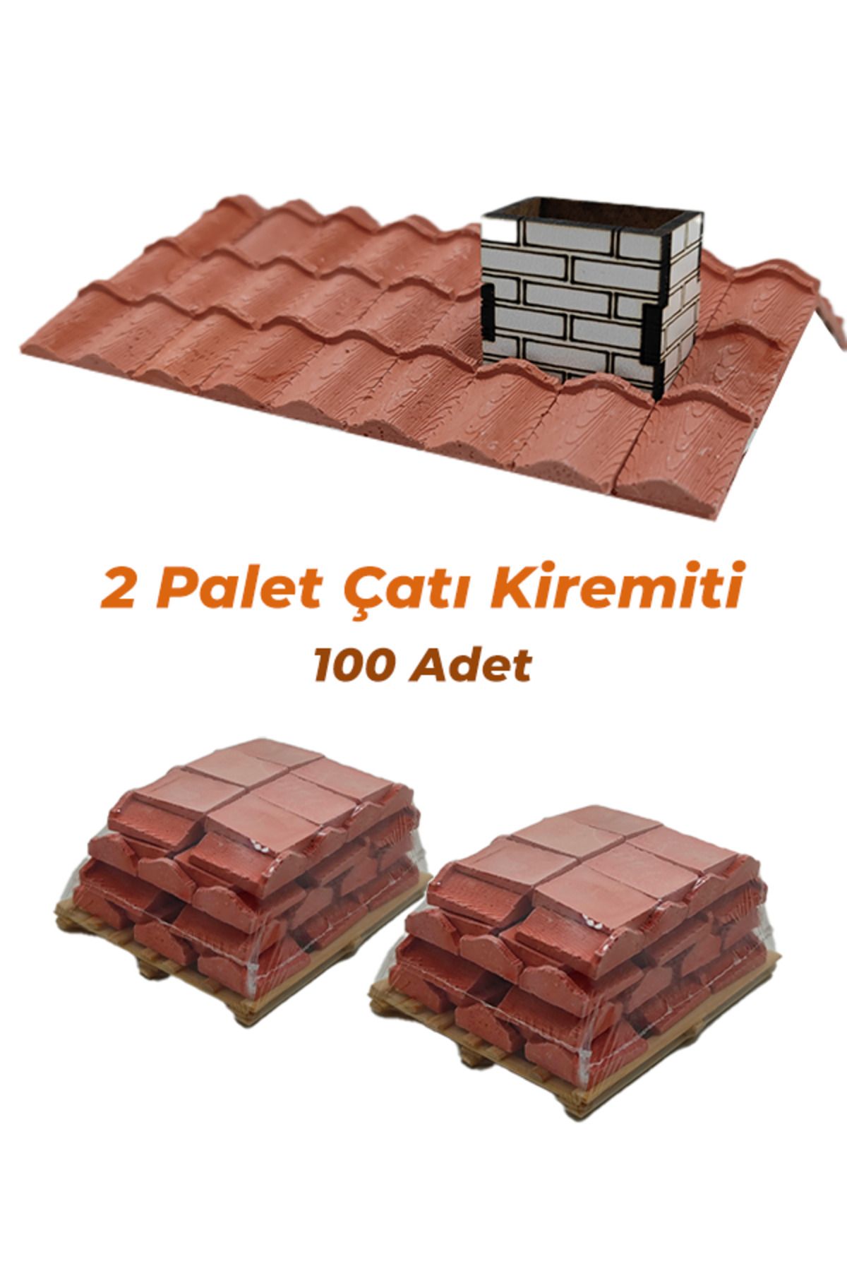 Tshigo Minyatür Tuğla Çatı Kiremti ( 100 Adet )