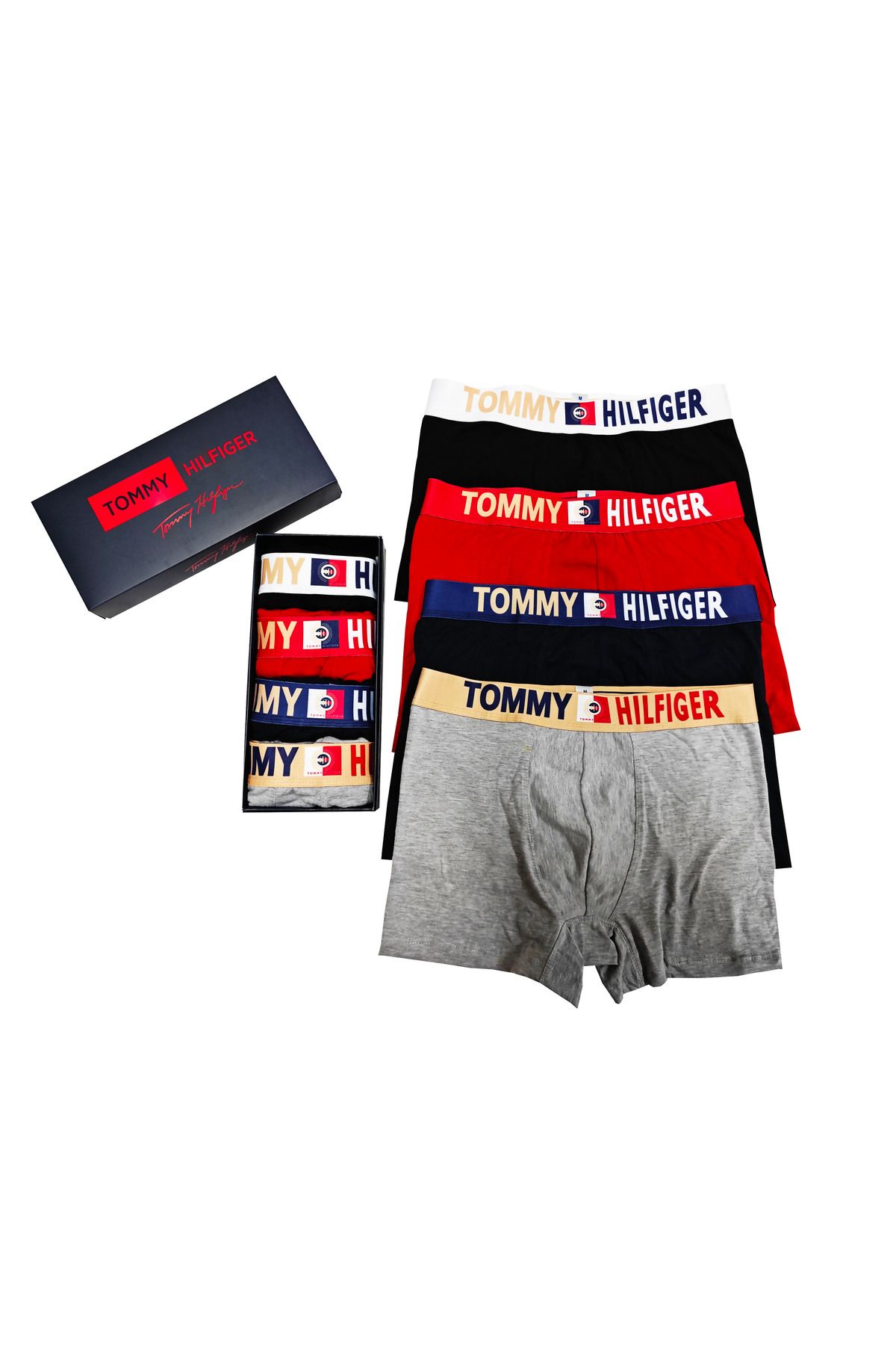 Tommy Hilfiger Erkek 4"Lü Boxer Set Soft Pamuklu/Rahat Kalıp