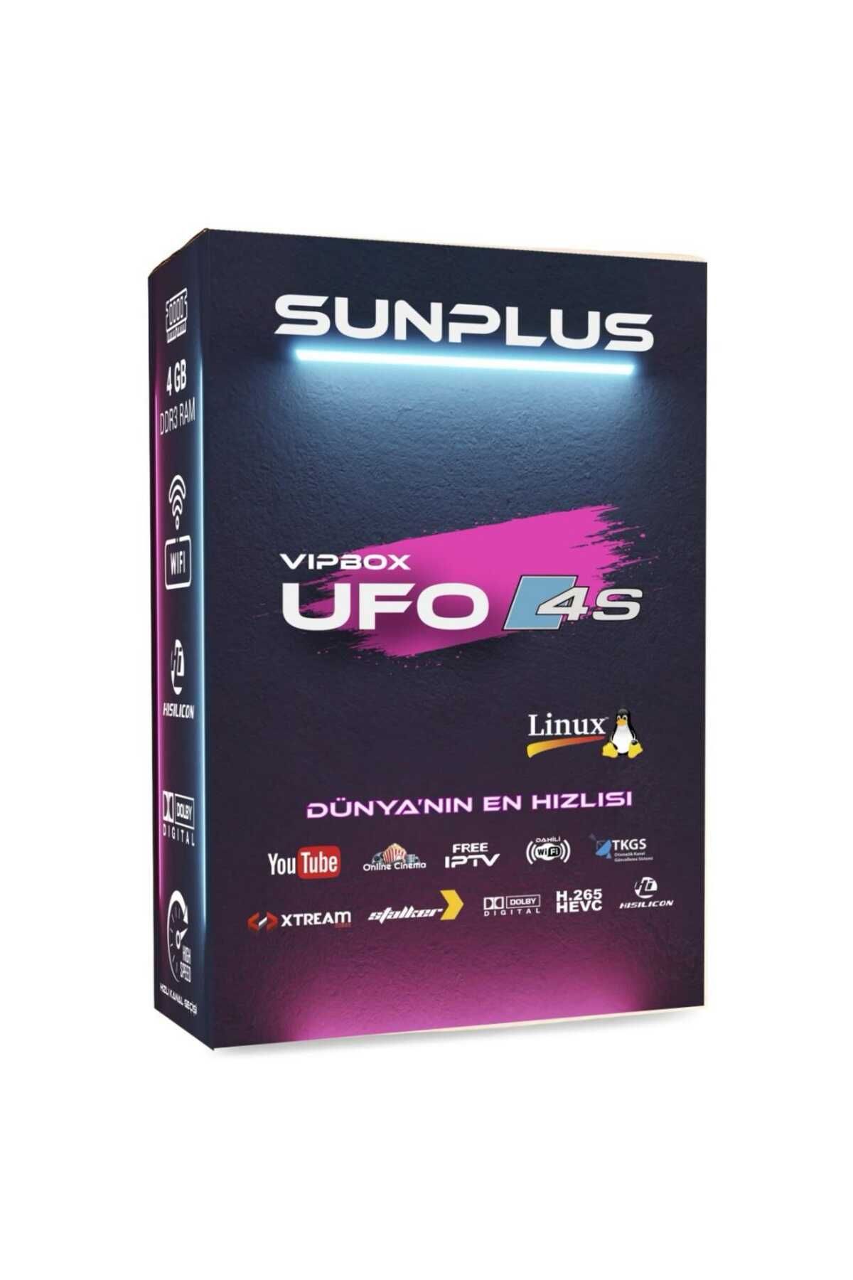 Sunplus Vıpbox Ufo 4s Uydu Alıcısı 4gb Ram - Wi-fi Dünya'nın En Hızlısı