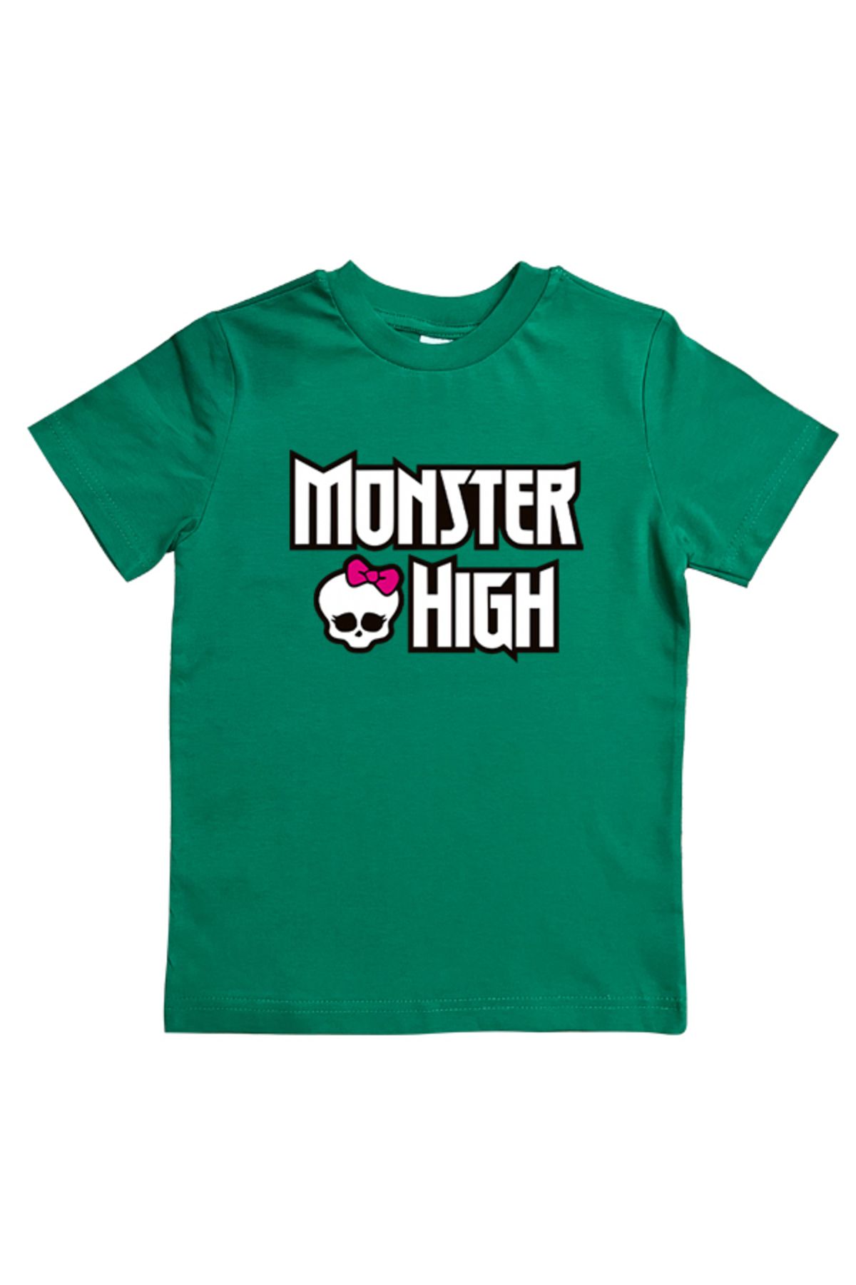 MONSTER HIGH baskılı pamuklu penye kumaş yazlık çocuk tişört