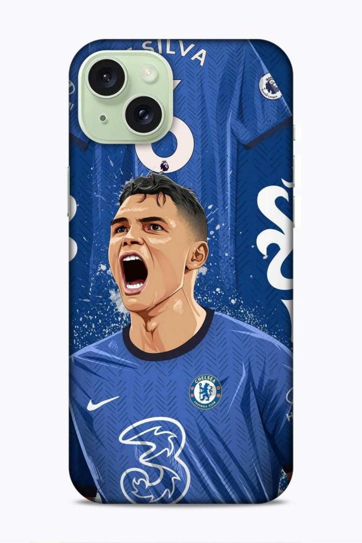 Lopard Apple iPhone 15 Plus Uyumlu  Verus Futbolcular 23 Thiago Silva Telefon Kabı