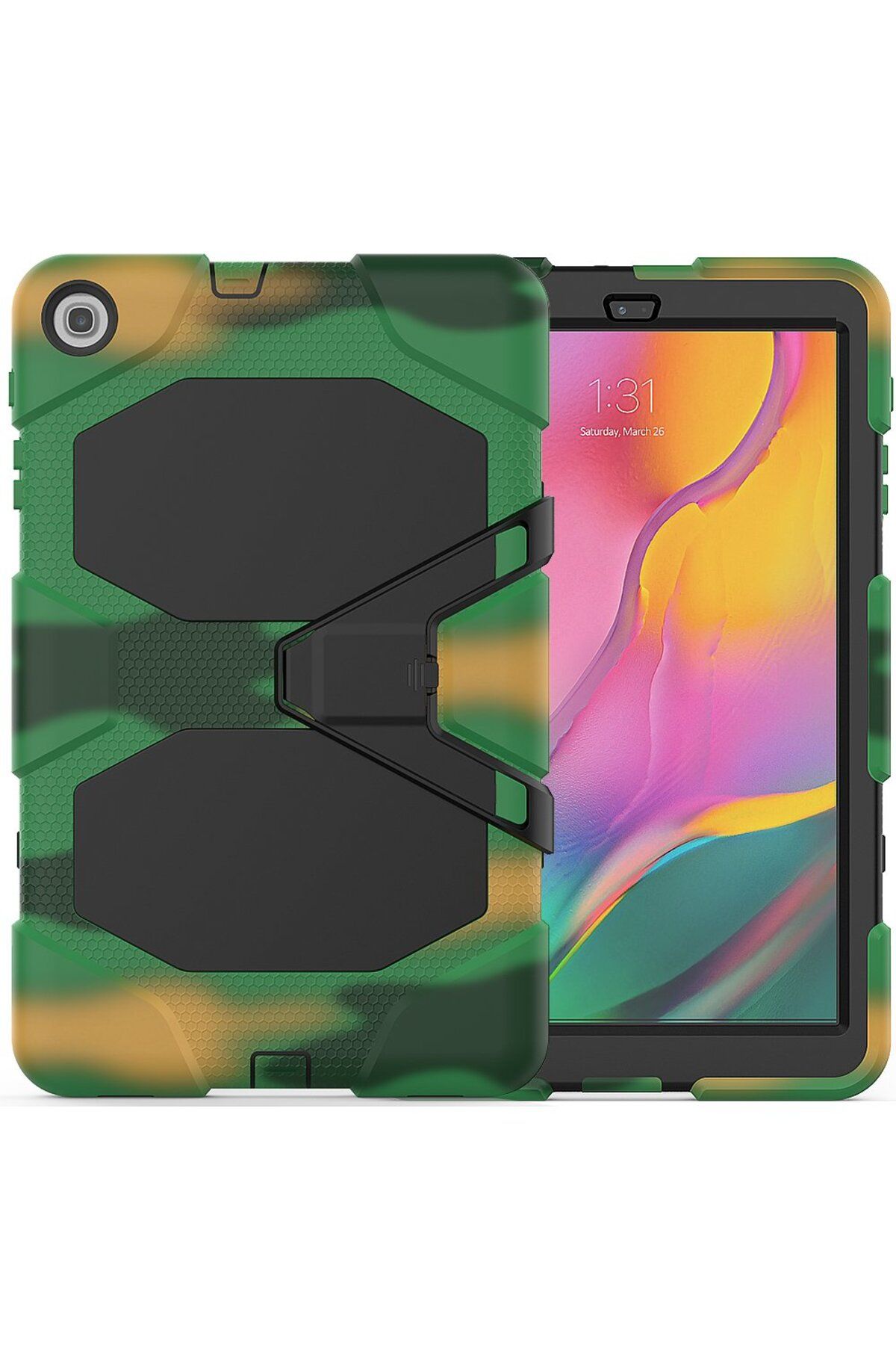 TREND CLZ942  Galaxy T510 Tab A 10.1 Uyumlu  Kılıf Griffin Tablet Kapak - Ürün Rengi : Kamuflaj