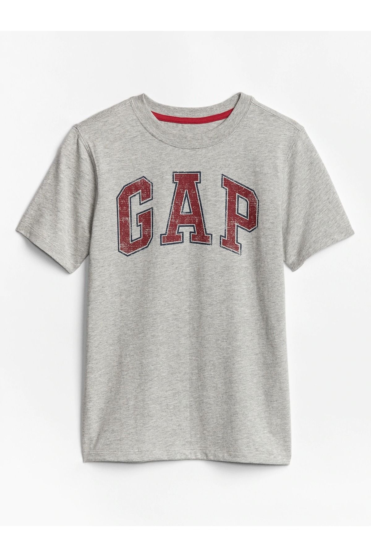 GAP Erkek Çocuk Gri Logo Kısa Kollu T-shirt