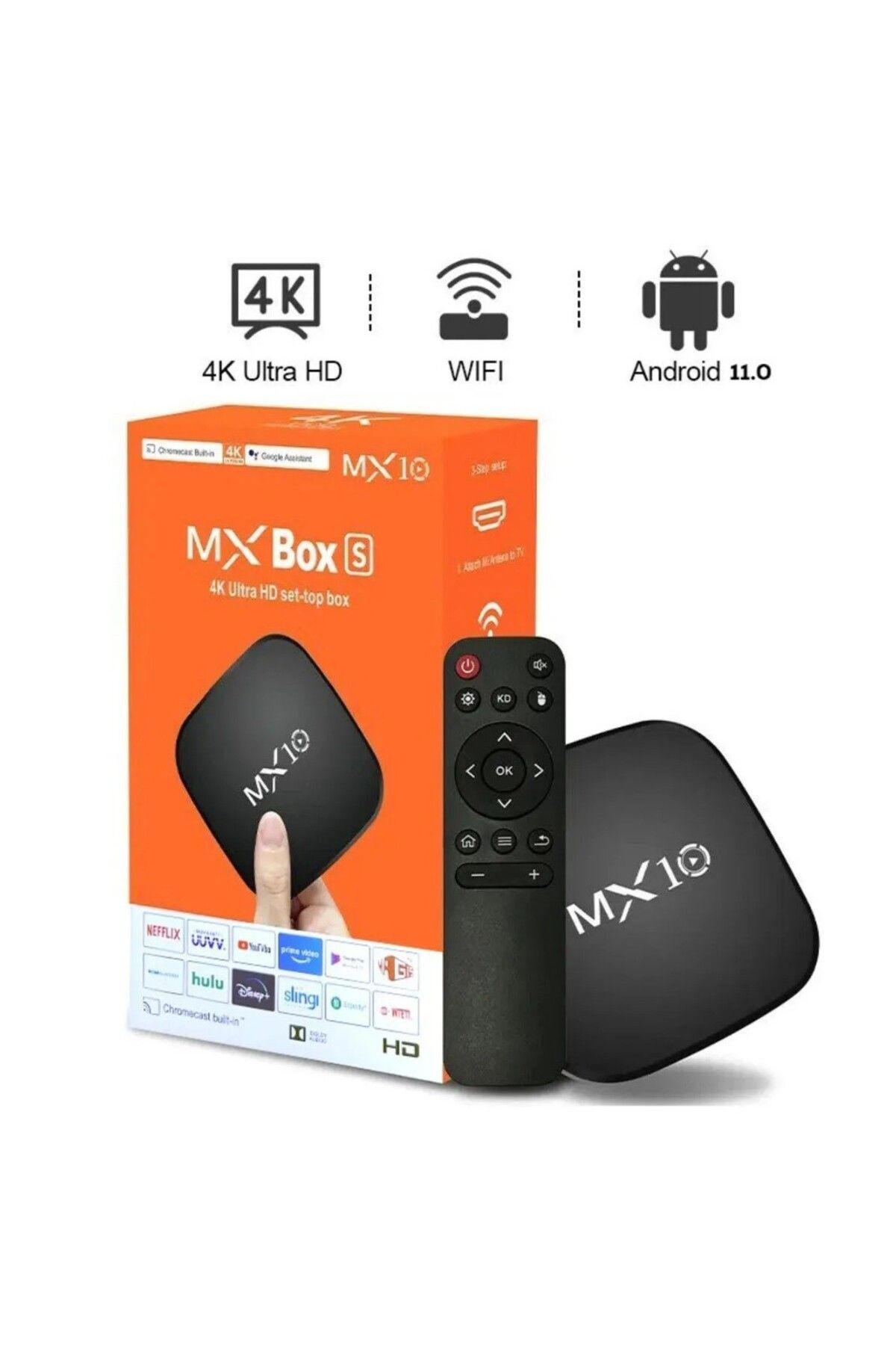 comse MX BOX S  MX10  1/8 Gb 4k Android Tv Box Medya Oynatıcı Android 7,1 Akıllı Tv Kutusu