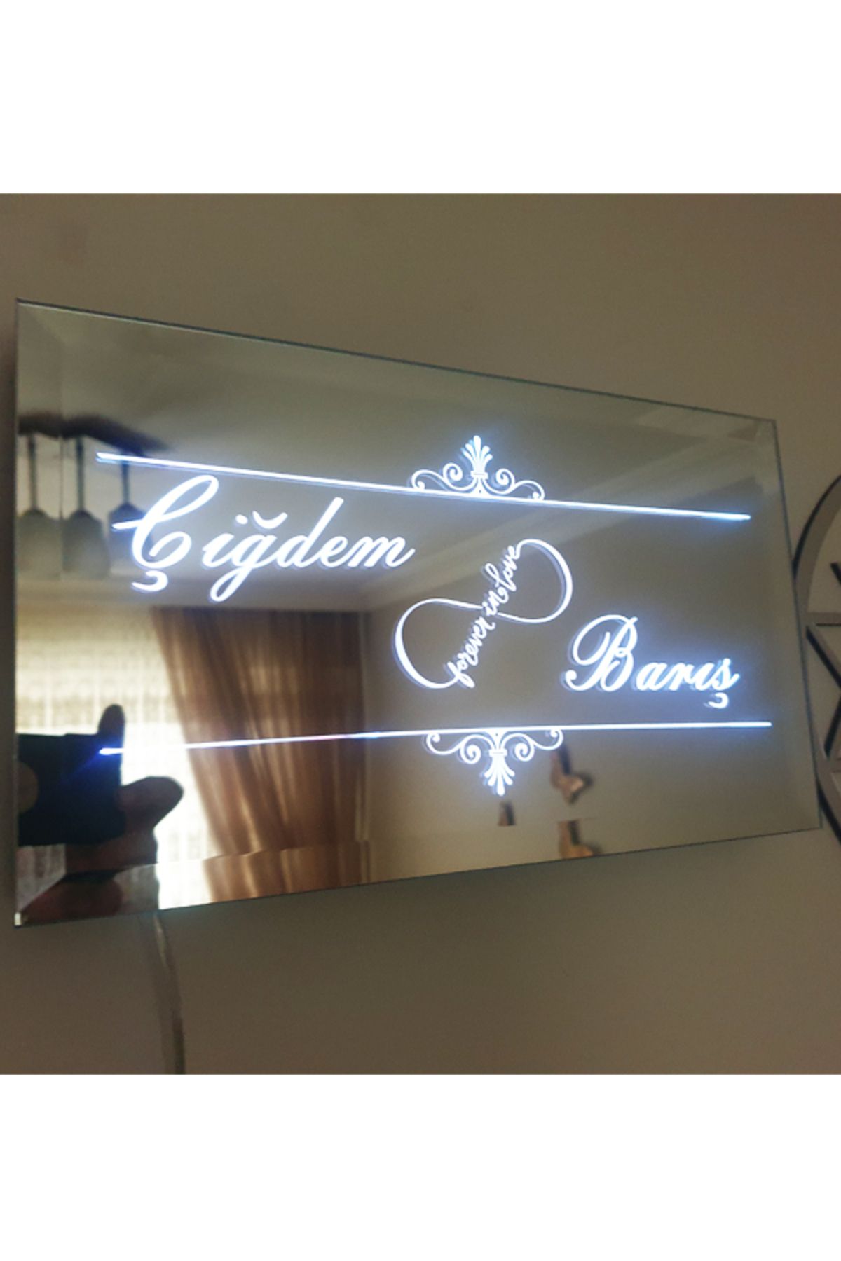 GİZEM SHOP Ledli Yazılı Ayna Kına,Nişan,Düğün,Dekorasyon Veya Gece Lambası olarak kullanabilirsiniz