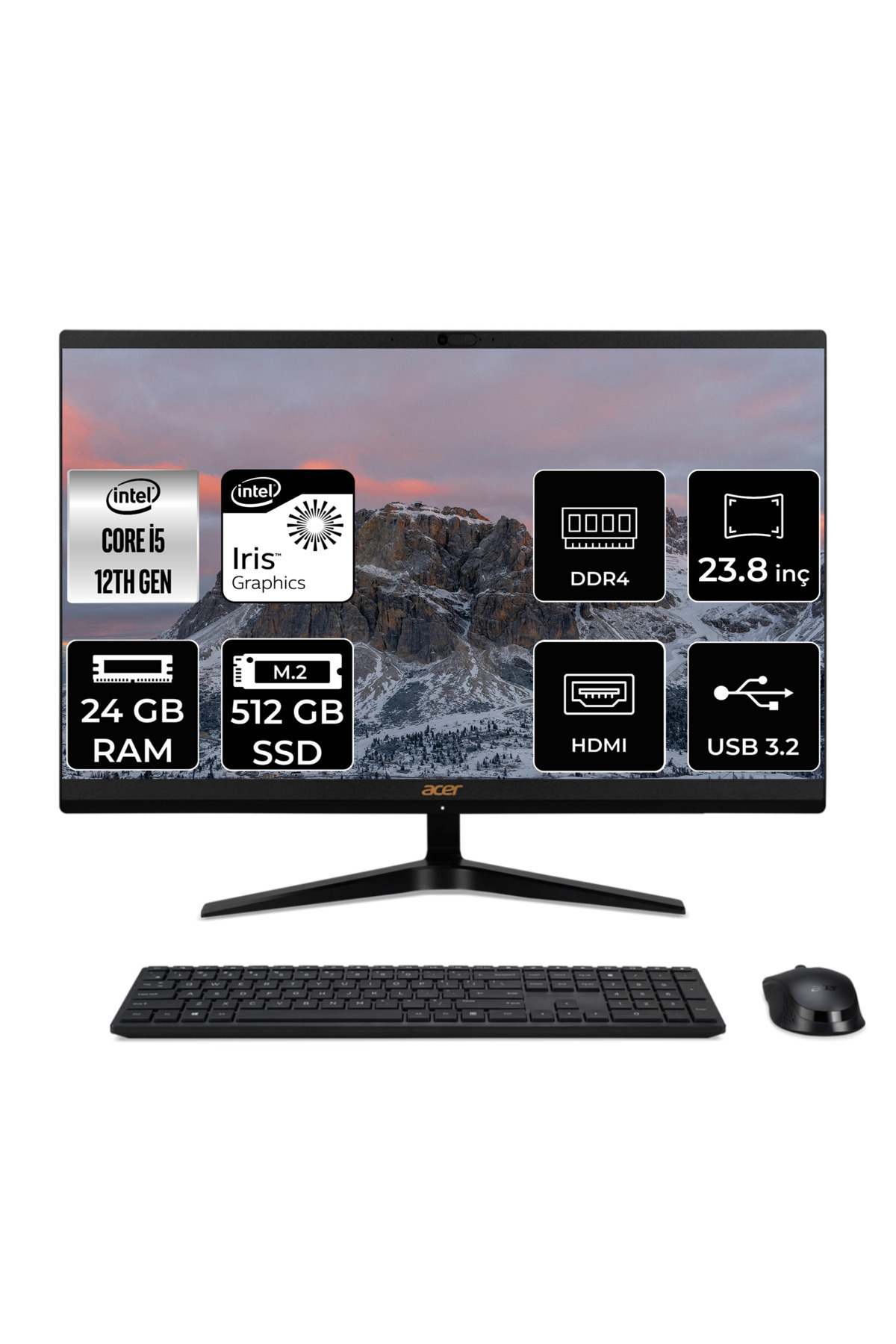 ACER ASPİRE C24-1700 i5 1235U 24GB RAM 512GB SSD 23.8
