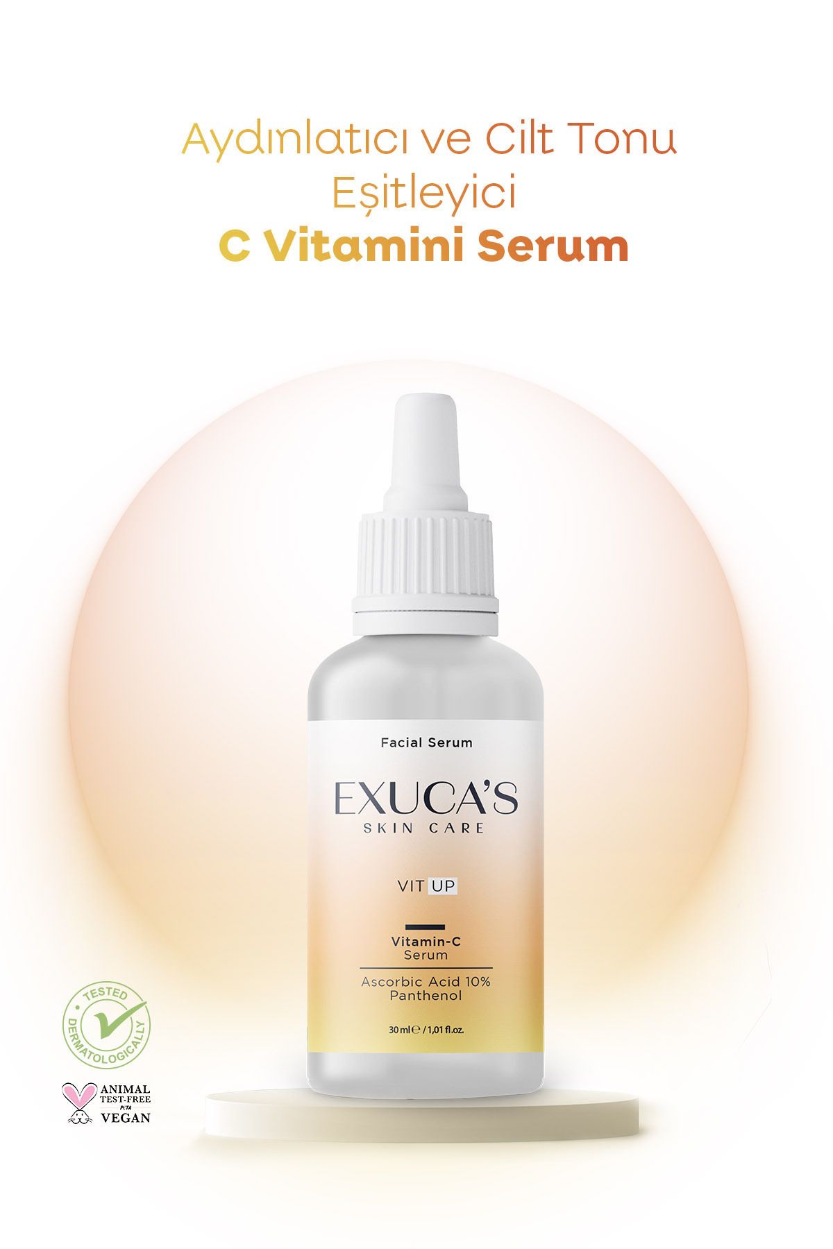 EXUCAS Vitamin-c Serum | Aydınlatıcı Ve Cilt Tonu Eşitleyici C Vitamini Serum