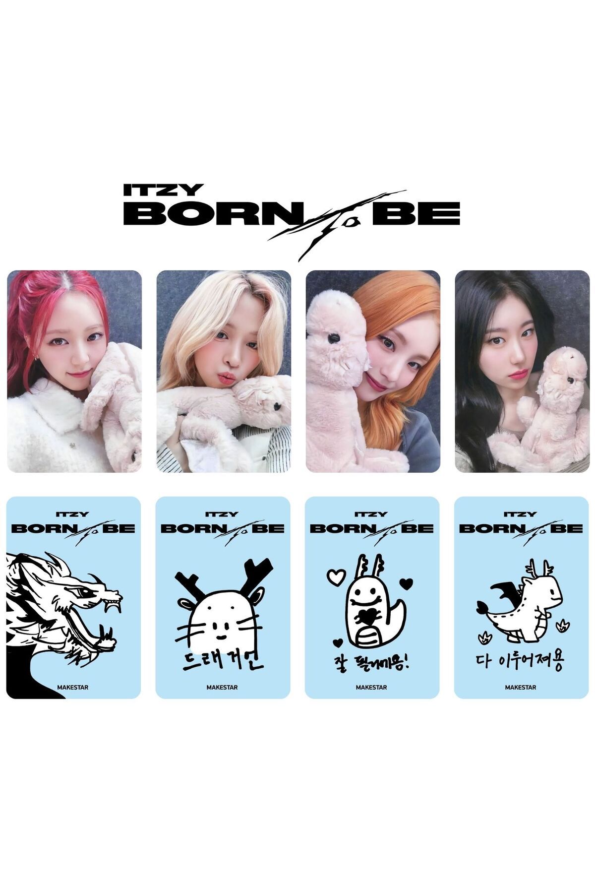 Kpop Dünyasi ITZY '' Born to Be '' POB Photocards Set