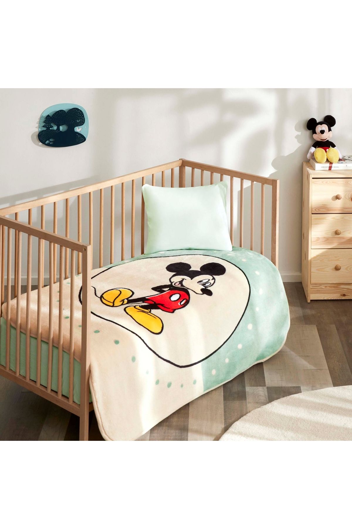 Taç Lisanslı Disney Mickey Circle Baby Bebek Battaniye