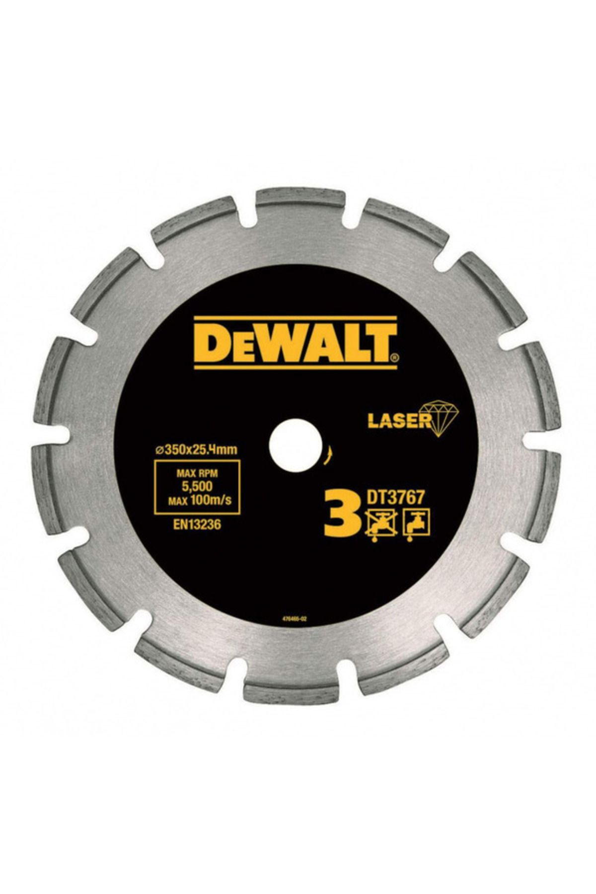 Dewalt DT3767 Elmaslı Granit Kesme Bıçağı 350mm