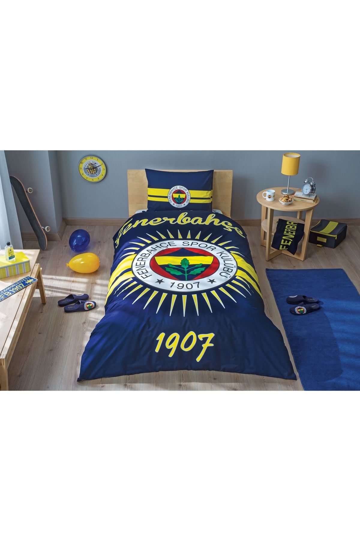 Taç Lisanslı Fenerbahçe Parlayan Güneş Tek Kişilik Nevresim Takımı
