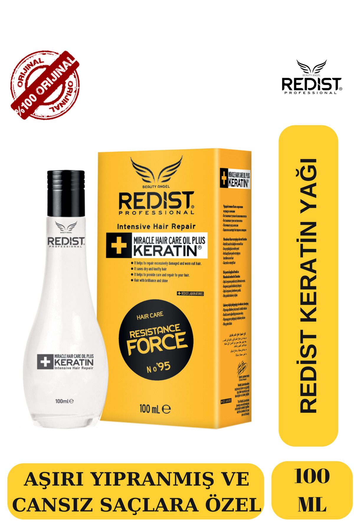 Redist Keratin Keratinli Saç Bakım Yağı 100 ml