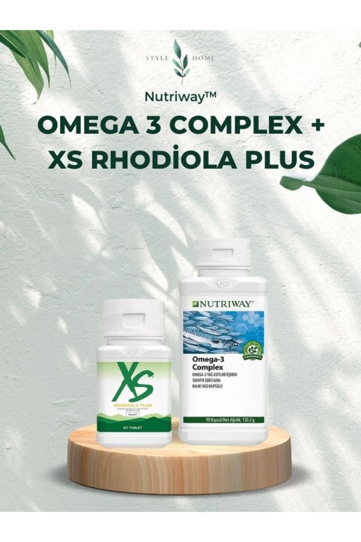 Amway Aktif Yaşam Seti Omega 3 Complex + XS Rhodiola Plus