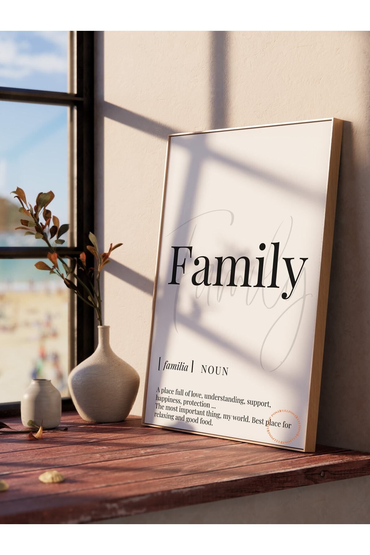 postifull Family - Aile Tasarım Yazılı Tablo Poster - Çerçevesiz Tablo - Estetik Poster - Duvar Dekoru