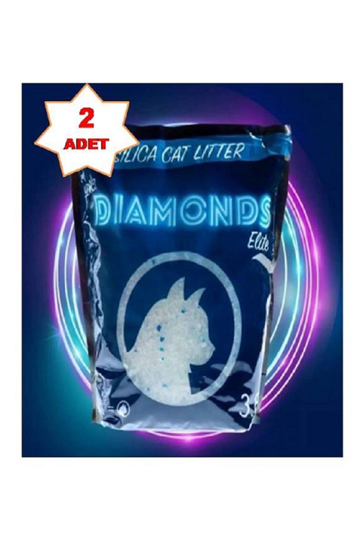 Diamonds Crystal Litter Silica Kedi Kumu 3.8 Lt X 2 Adet