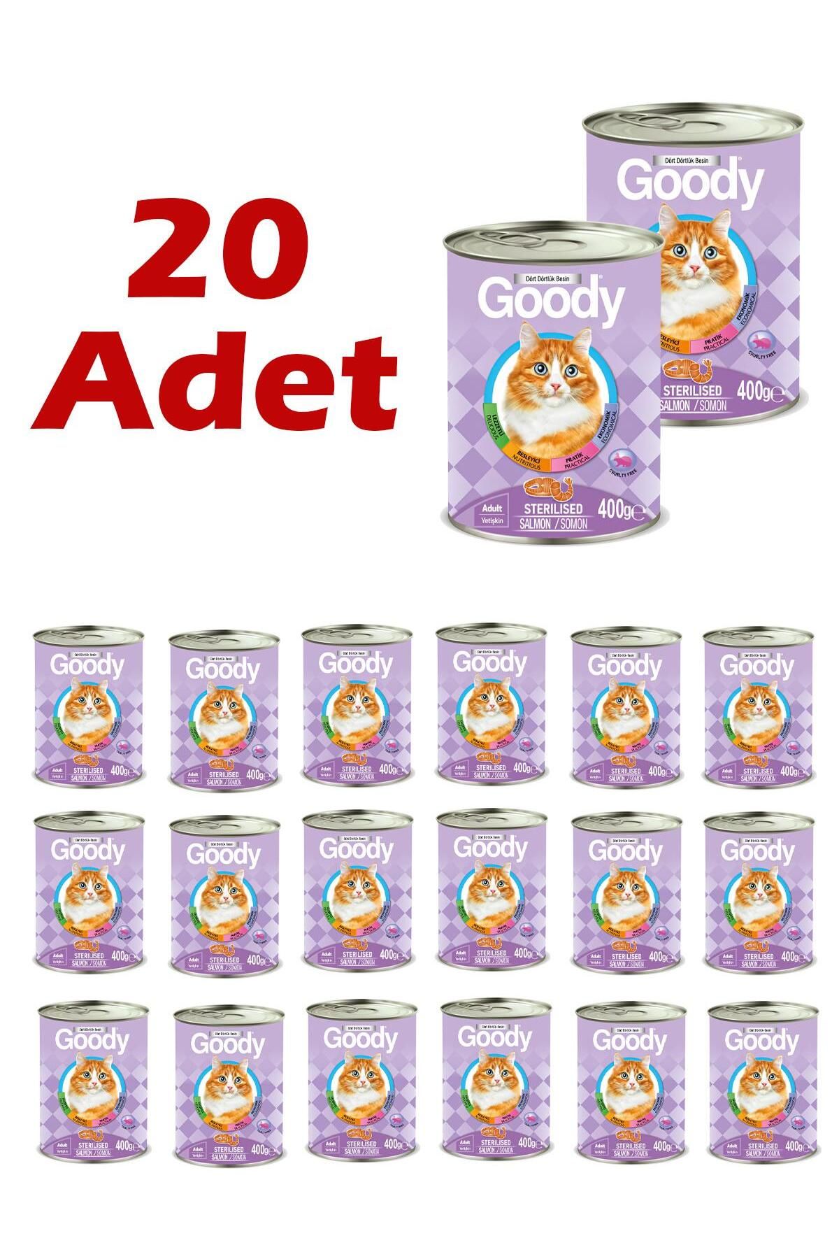 Goody Kısırlaştırılmış Somonlu Yetişkin Kedi Konservesi 400 Gr 20 Adet