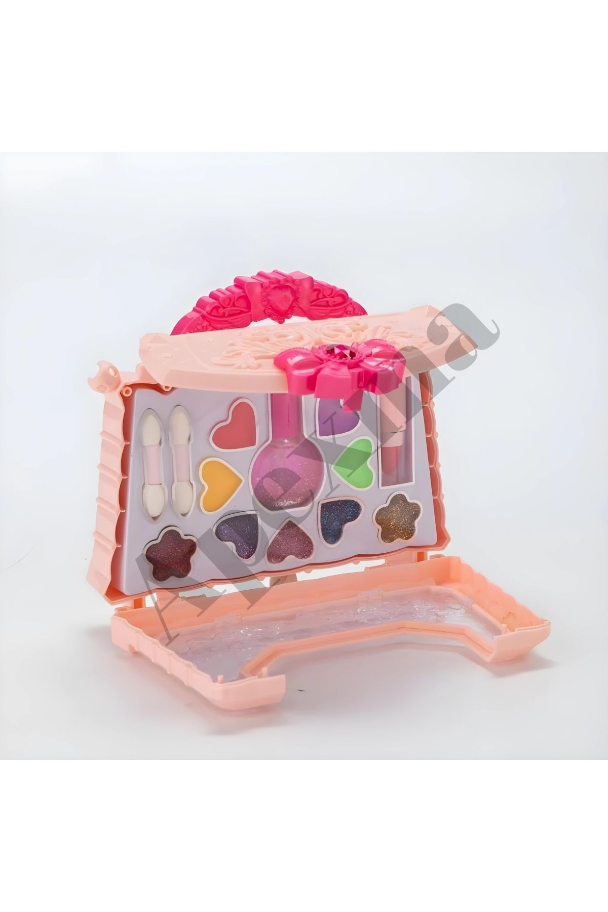Apexma Kız Çocukları İçin Sürülebilir Çantalı Mini Makyaj Seti - Kız Oyuncak