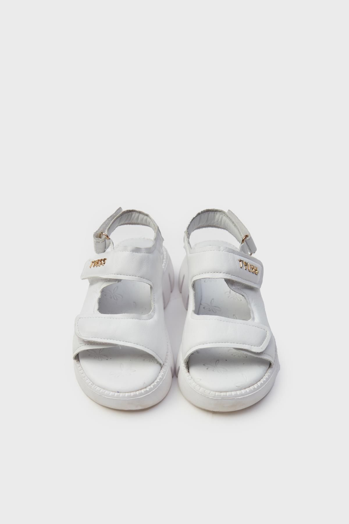 Tyess BG Store Kız Çocuk Beyaz Sandalet