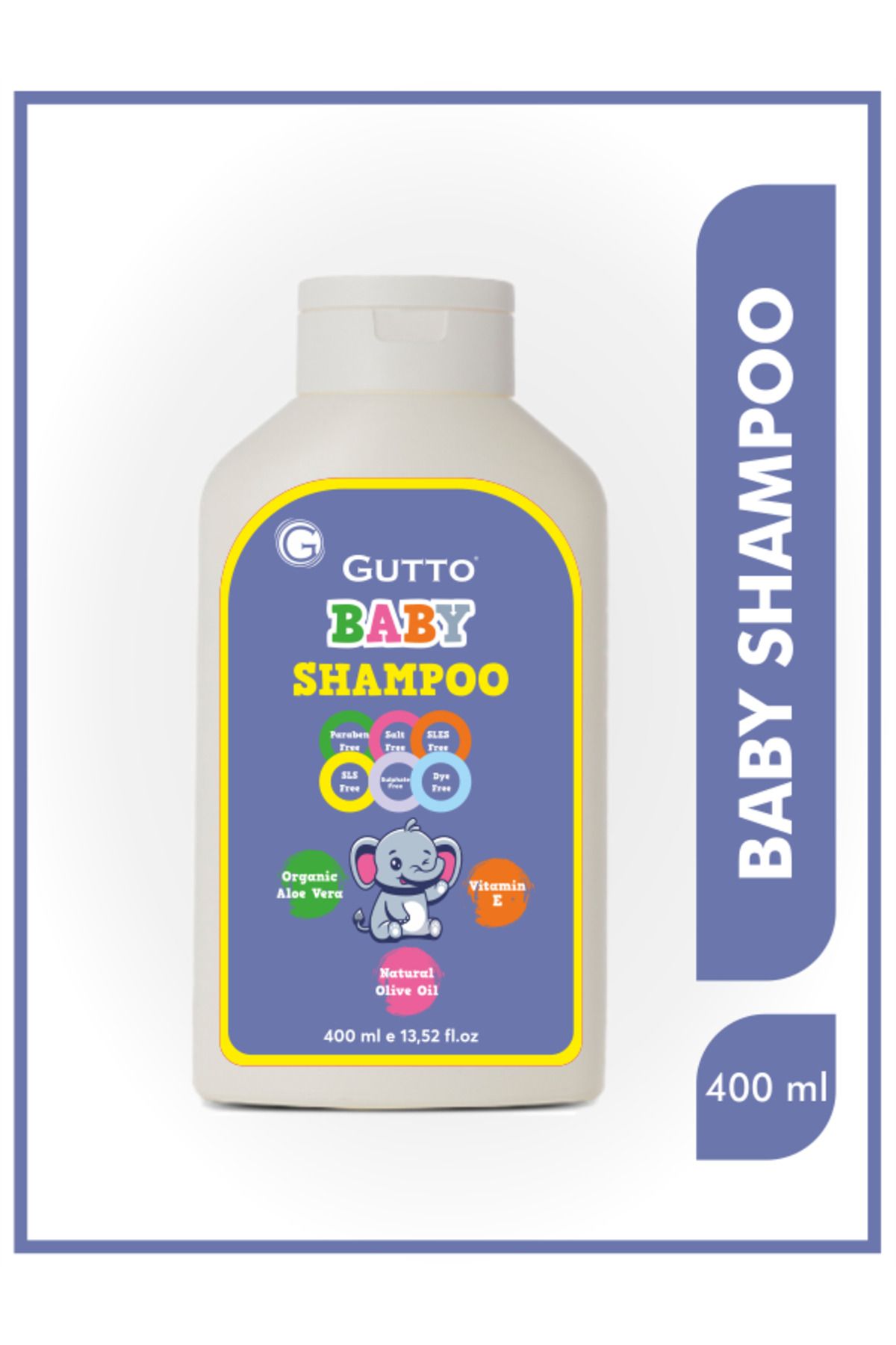 Gutto Bebek Şampuanı - E Vitamini, Doğal Zeytinyağı Ve Organik Aloe Vera 400ml