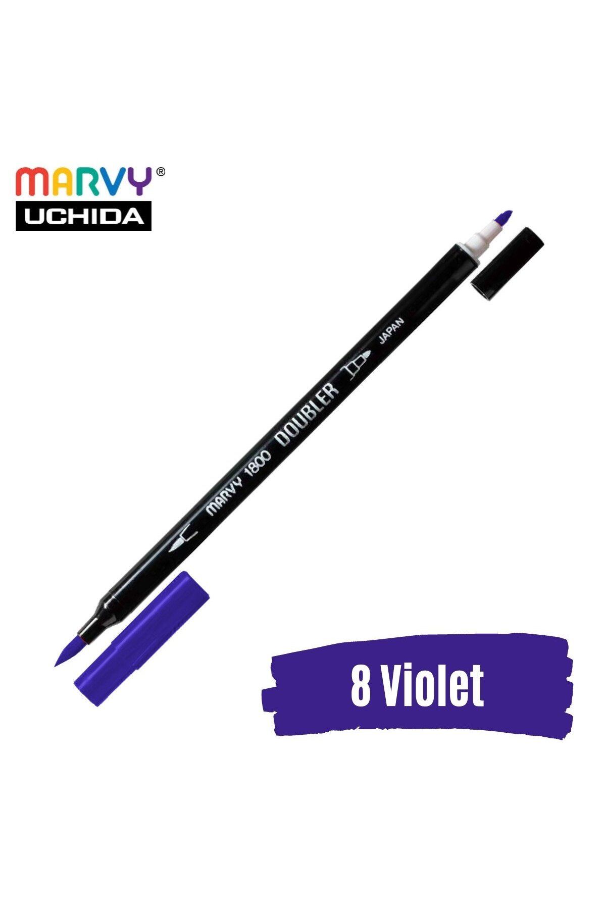 Marvy Artist Brush Pen 1800 Çift Taraflı Firça Uçlu Kalem 08 Violet