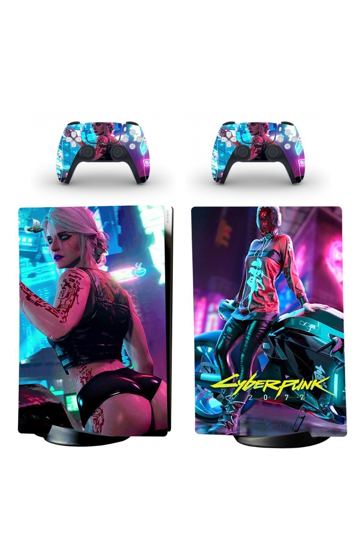 Kt Grup Cyberpunk 2077 Playstation 5 Standart Dijital Versiyon Sticker Kaplama Seti