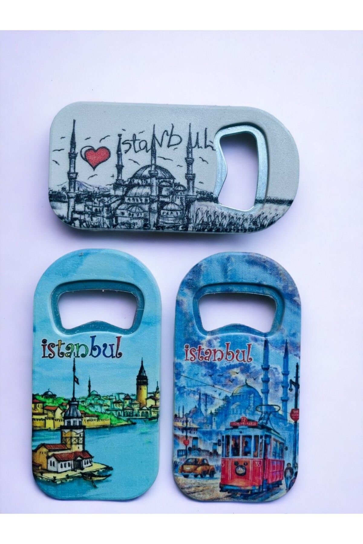GALATA GIFT İstanbul Temalı Buzdolabı Magneti, 3'lü Magnet Seti, Galata Kulesi, Boğaz Köprüsü