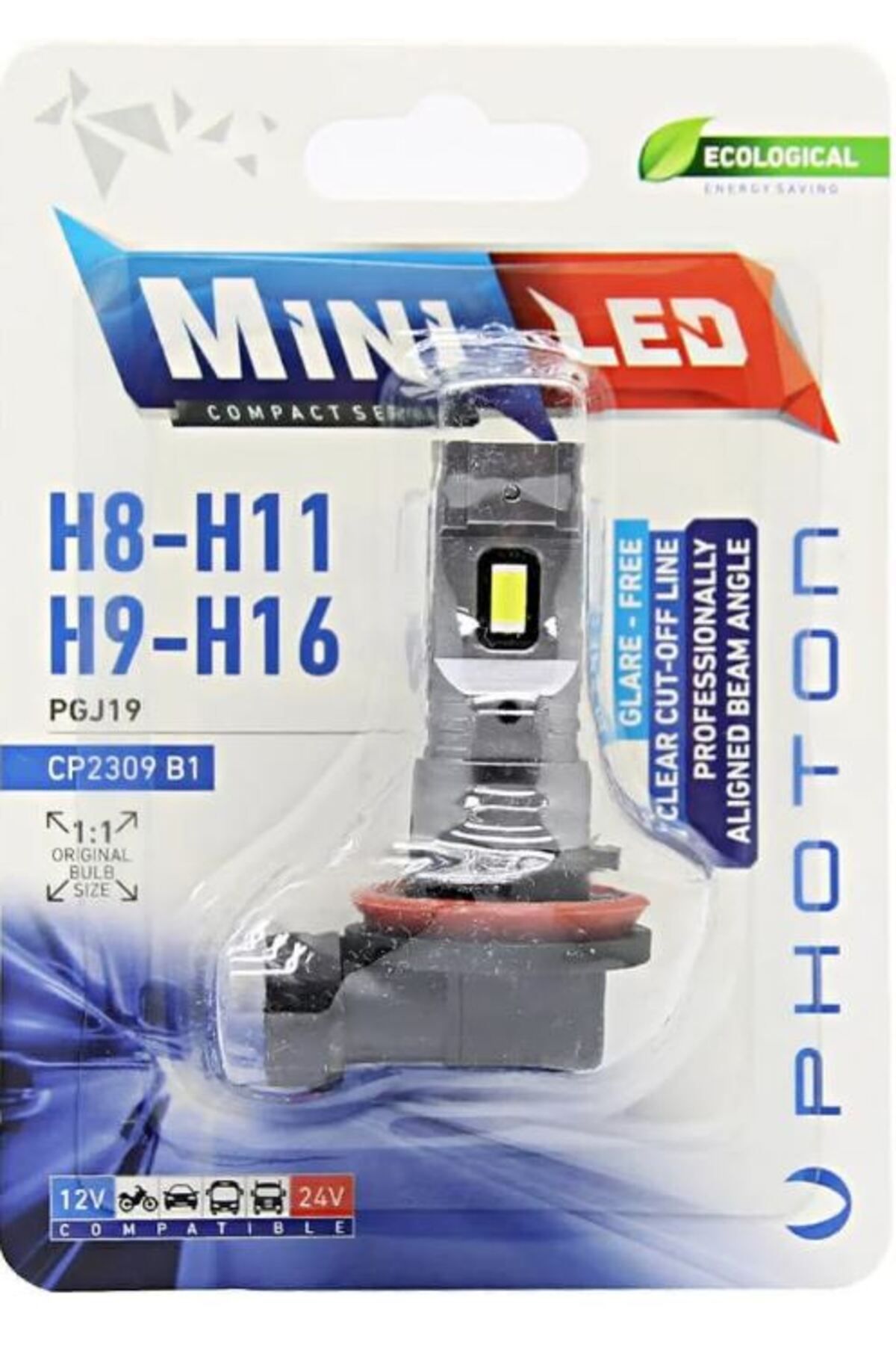 Photon Mini H8 H9 H11 H16 Uyumlu   Compact Led 2 Adet