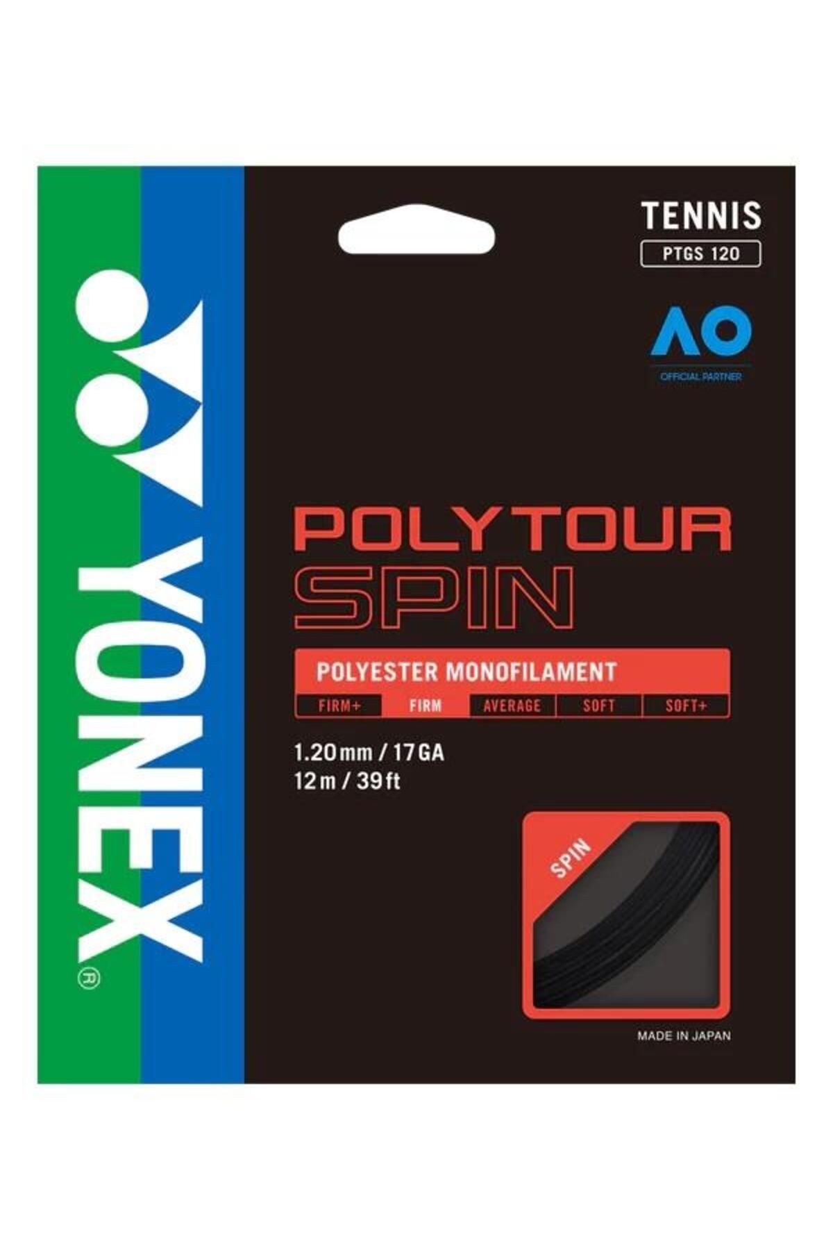 Yonex Poly Tour Spin 1.20 / 12M Siyah Tenis Kordajı