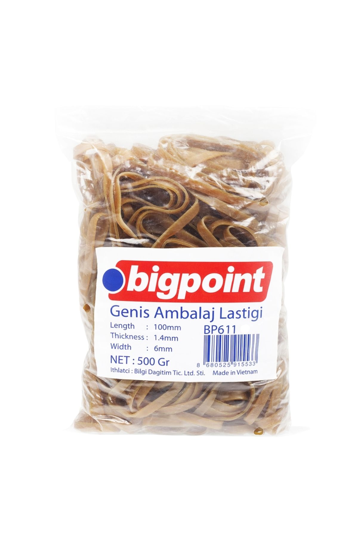 Bigpoint Geniş Ambalaj Lastiği 500 Gram %100 Kauçuk 3'lü Paket