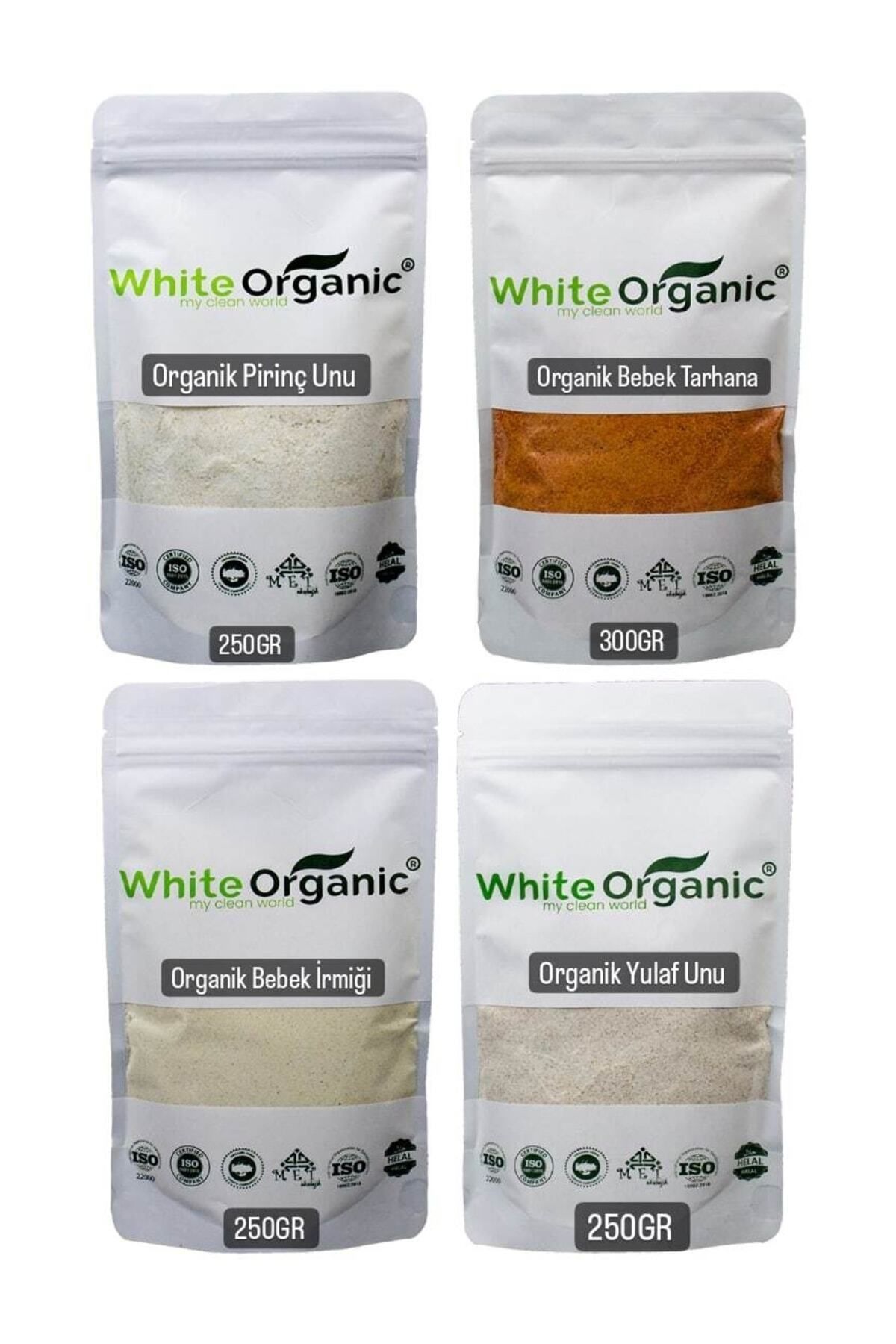 White Organic Organik Bebek Ek Gıda Seti Bebek Tarhana-bebek Irmiği-tam Pirinç Unu-tam Yulaf Unu 6 Ay Üzeri