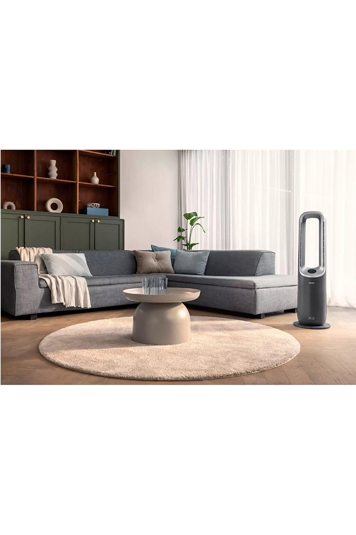 Ait Performer Gri 70 m2'ye kadar odaları temizler 270 m3/sa Temiz Hava Hızı (CADR)