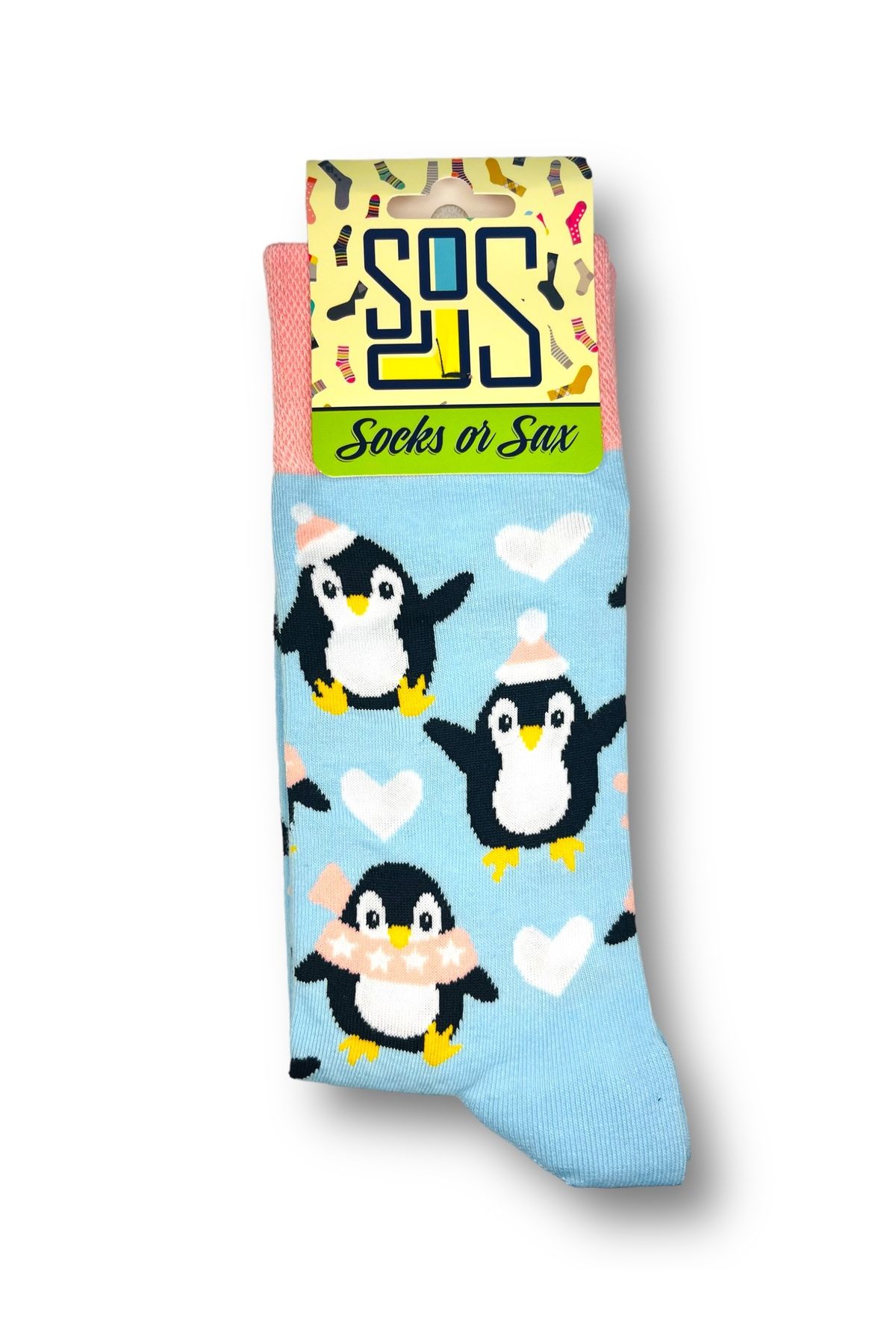 SOS Çorap Kar Uçan Penguen Desenli Çorap Renkli Parfümlü Çorap