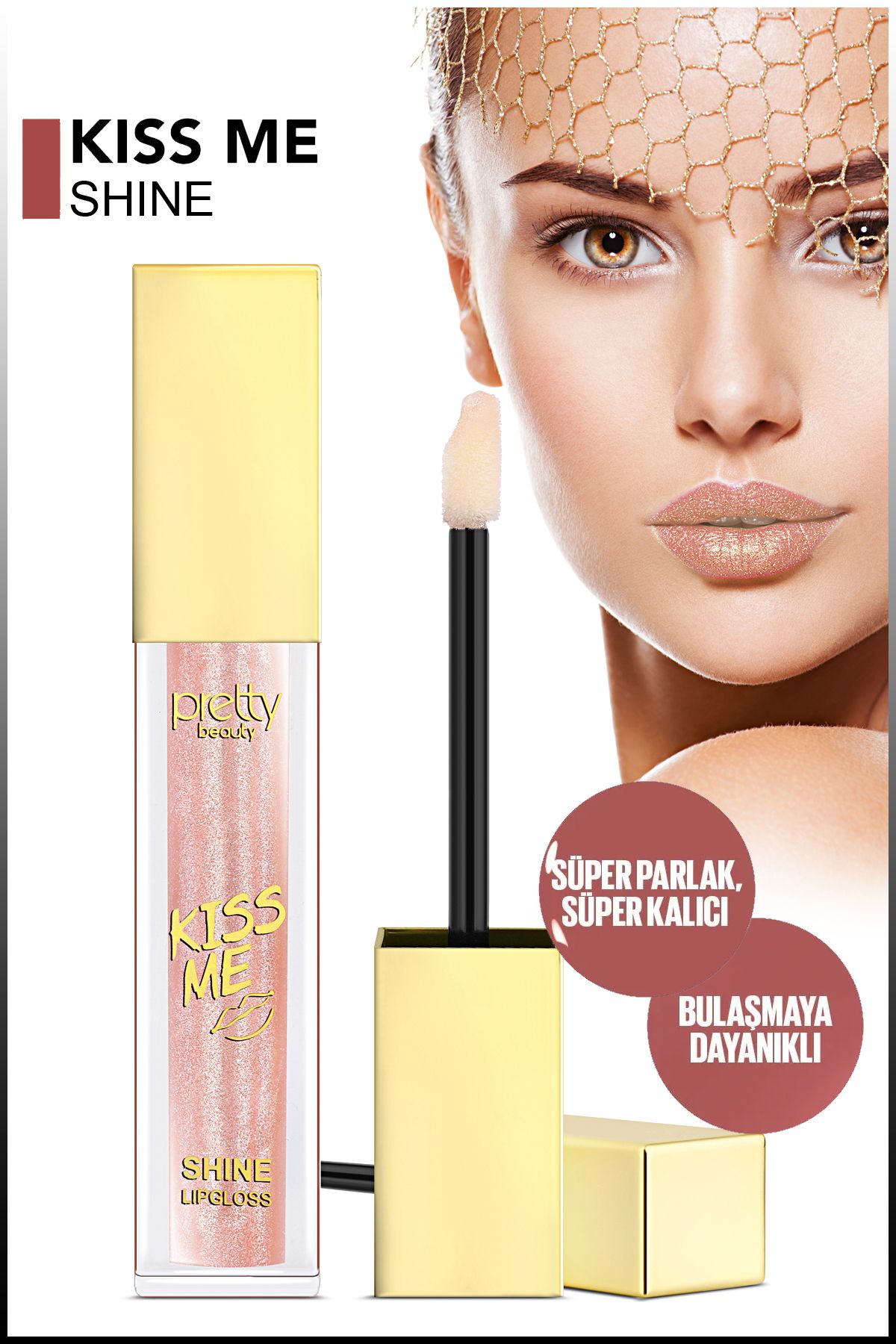 Pretty Beauty Kiss Mee Shıne Lipgloss 24 Saat Kalıcı Işıltı Veren Ruj