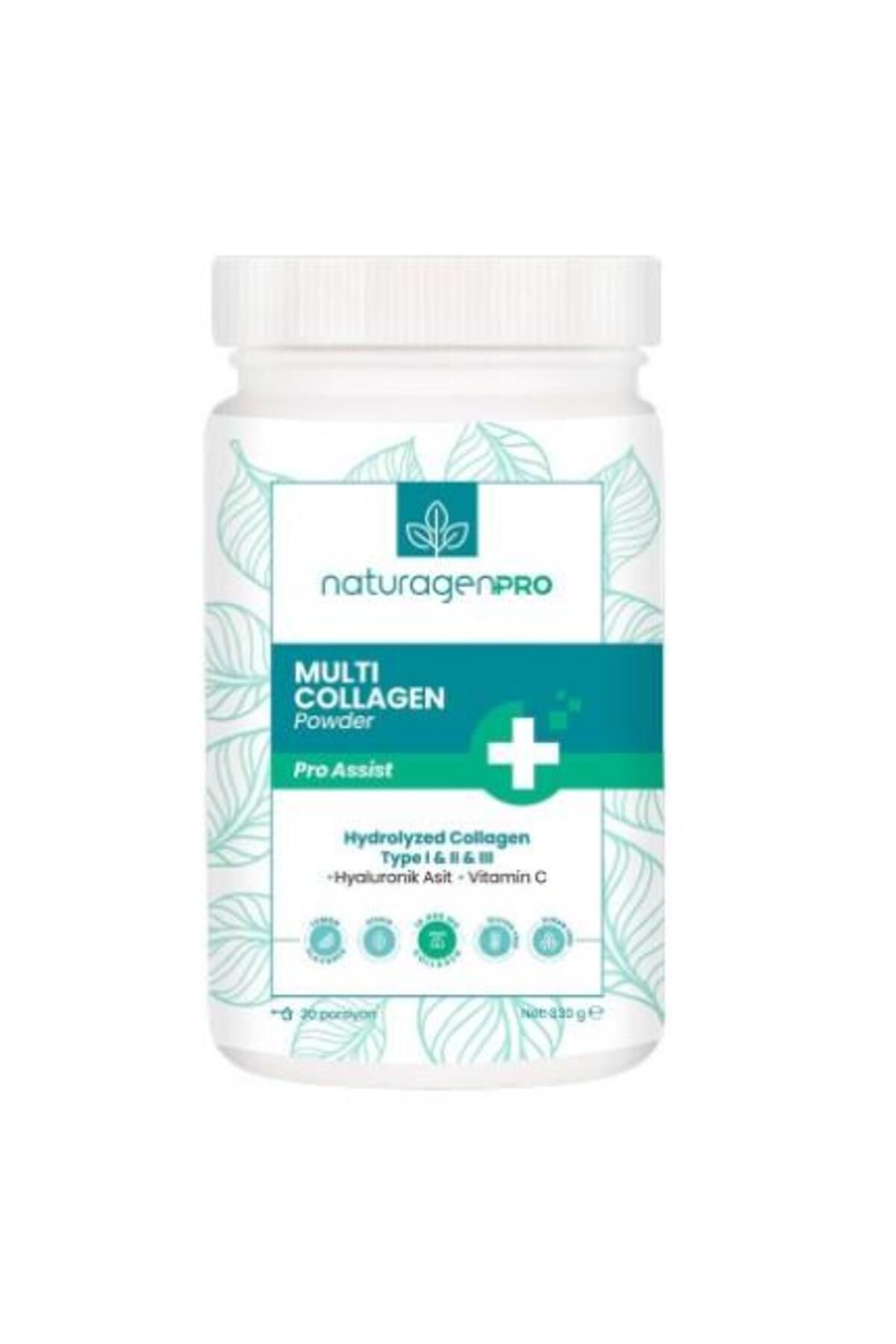 Naturagen Pro Kolajen Powder 330gr Tip 1-2-3 Limon Aromalı Hyaluronik Asit Ve C Vitaminli