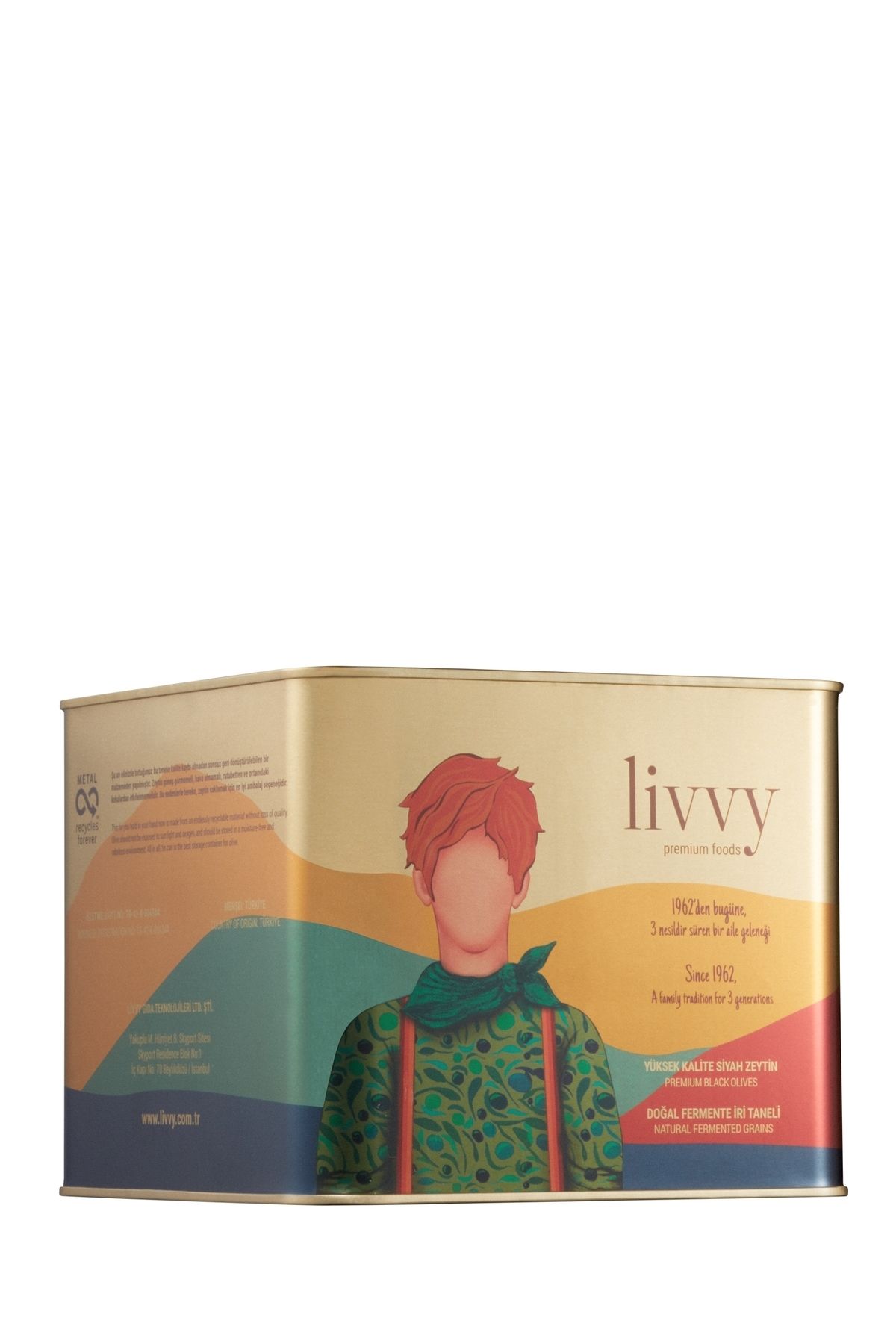 Livvy Premium Foods Livvy Doğal Fermente Iri Taneli Yüksek Kalite Siyah Zeytin 1800 G