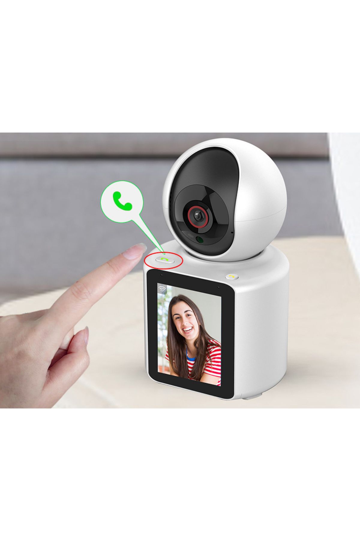 asua LCD Ekranlı Görüntülü Konuşma Uzaktan İzleme Bebek Odası Kamerası Akıllı 1080P İP Güvenlik Kamera