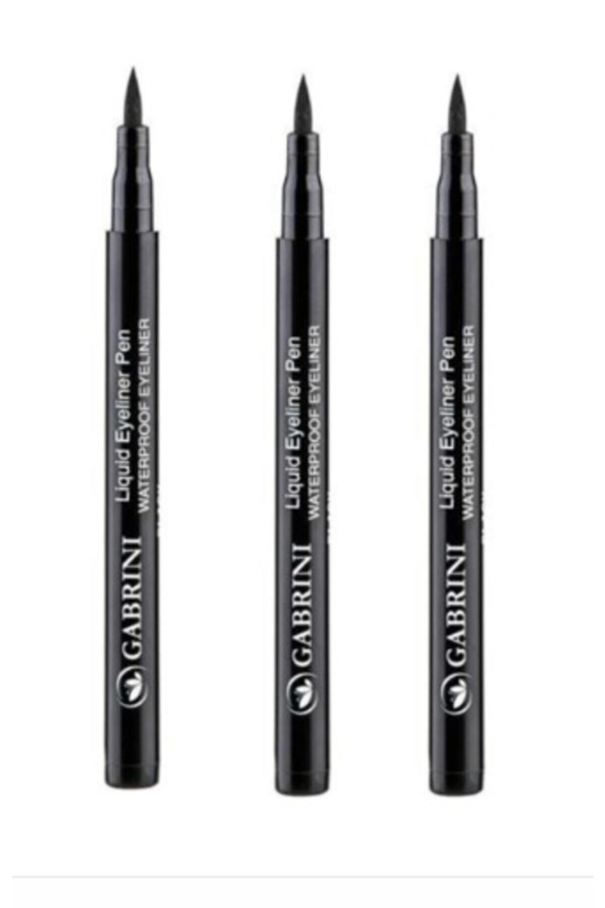 Gabrini Liquid Eyeliner Pen Waterproof X 3 Adet