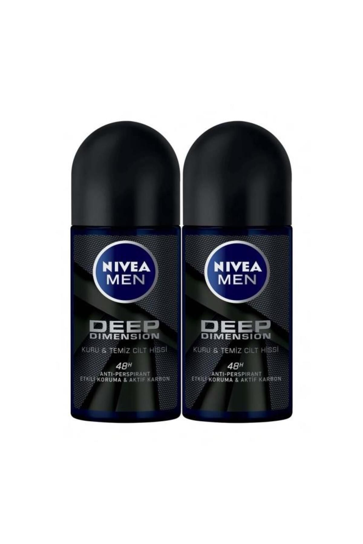 NIVEA Men Deep Dımensıon Roll On Deodorant Erkek 50ml 2'li Avantaj Paketi