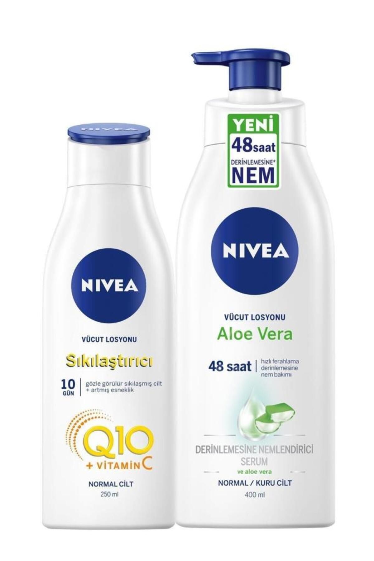 NIVEA Q10 Sıkılaştırıcı Vücut Losyonu 250 ml Aloe Vera Pump Losyon