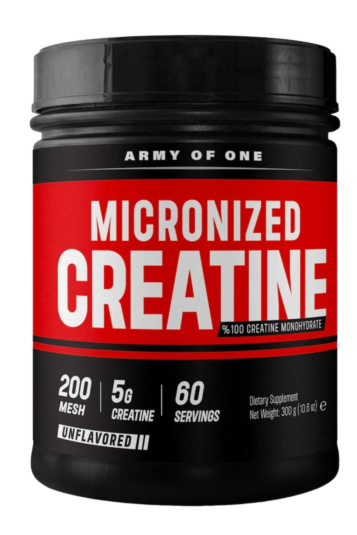 ARMY OF ONE %100 CREATINE MONOHYDRATE 300 GR - 60 SERVİS AROMASIZ