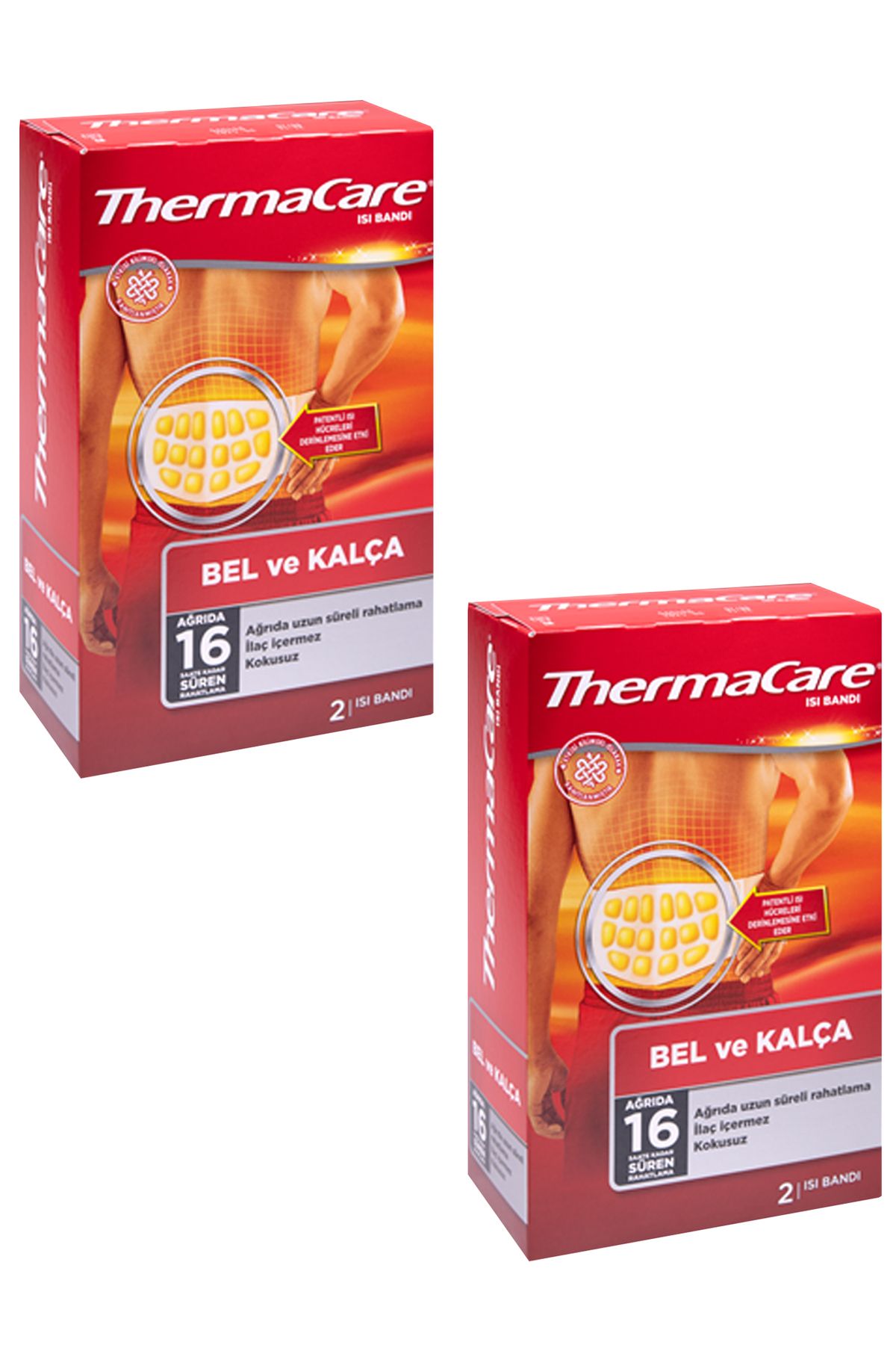 Thermacare Bel ve Kalça Isı Bandı 2 x 2 Adet