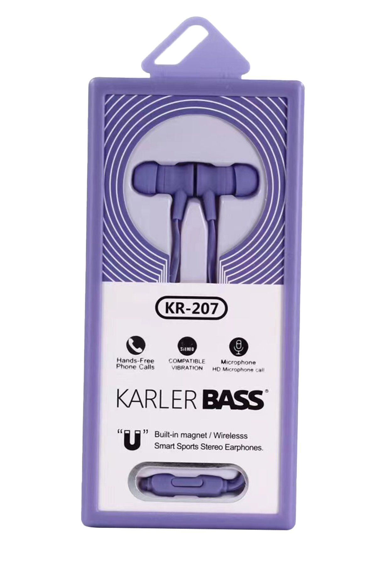 Karler Bass KR-207 Mıknatıslı Kablolu Kulaklık - Mor 307104