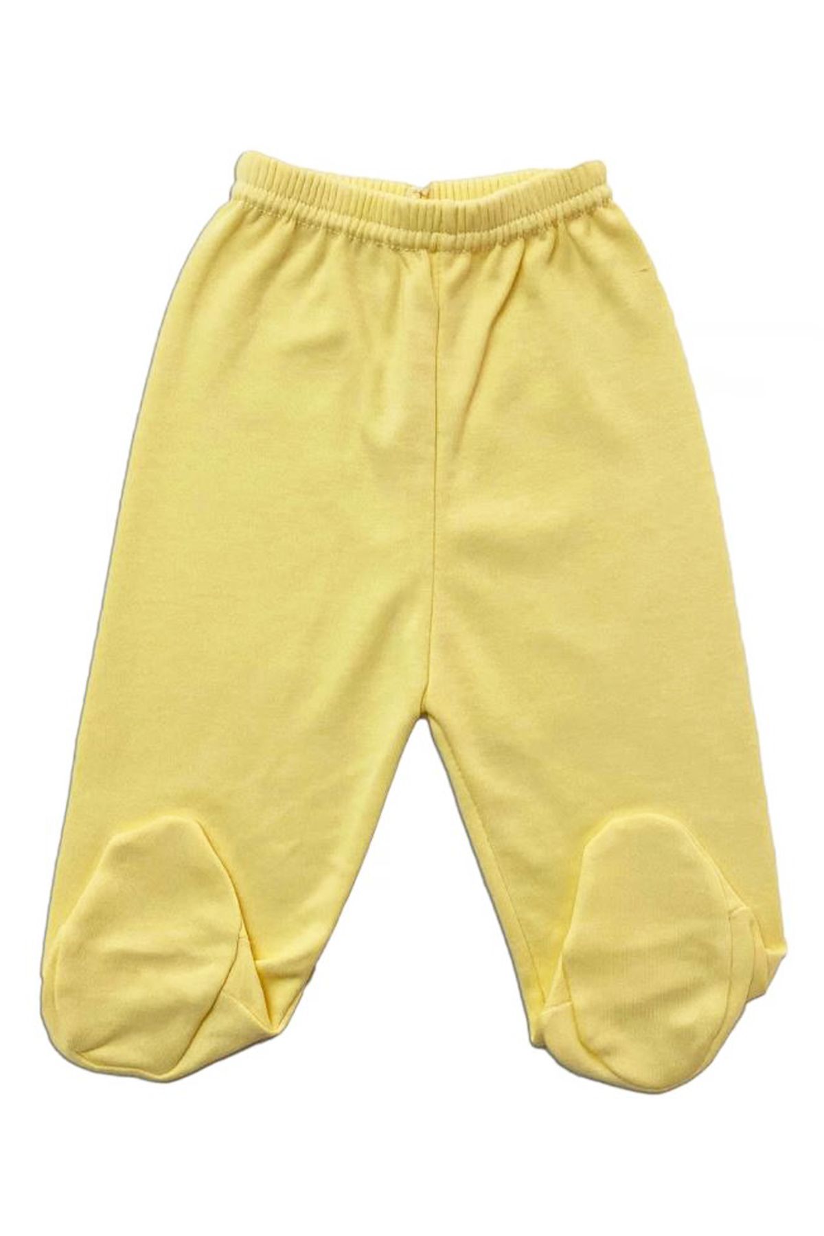 miniel organic Unisex Bebek Penye Organik Pamuklu Patikli  Pantolon Pijama Alt