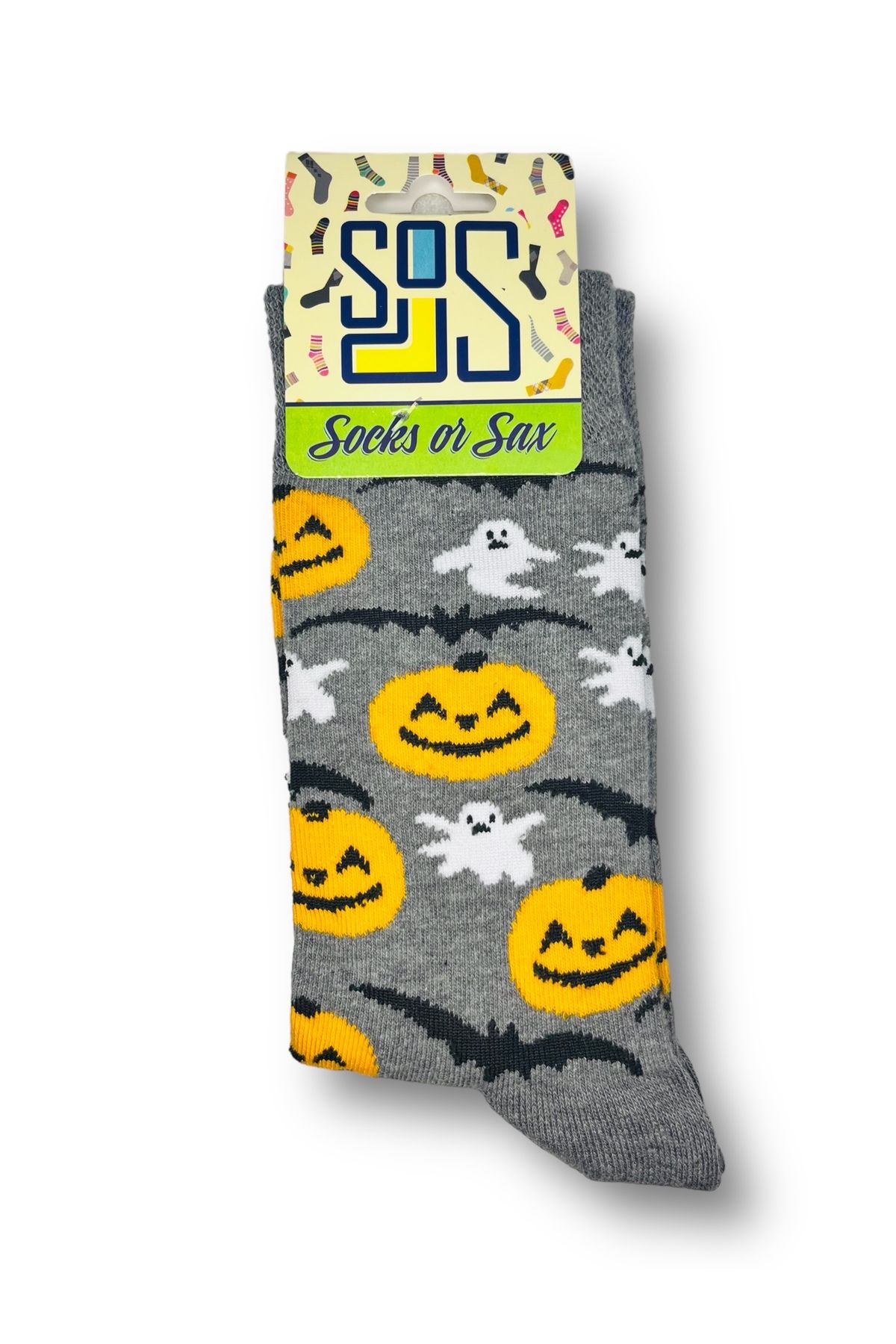 SOS Çorap Gri Halloween Cadılar Bayramı Ba Kabağı Çorap Renkli Parfümlü Çorap