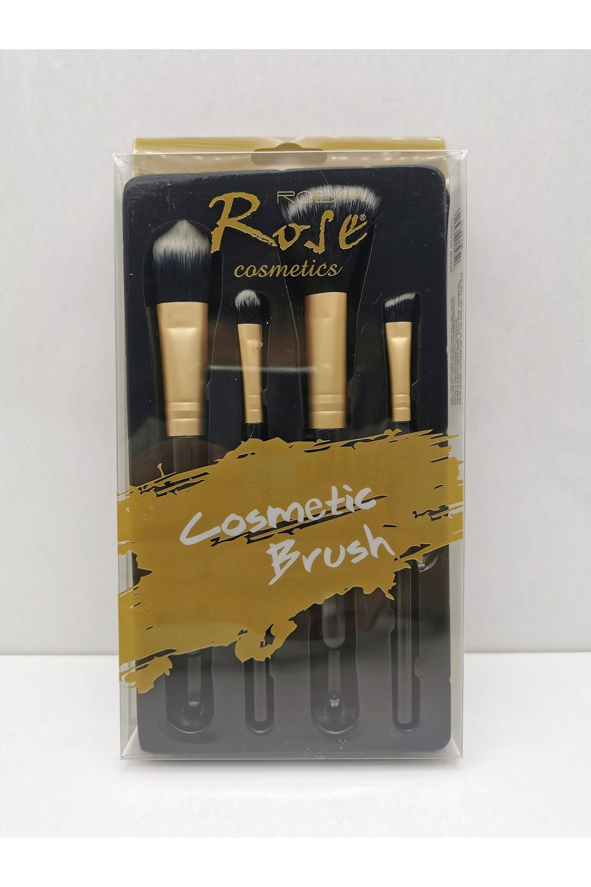 AİLY COSMETİCS Rose Cosmetic Brush Kutulu 4'lü Makyaj Fırça Seti
