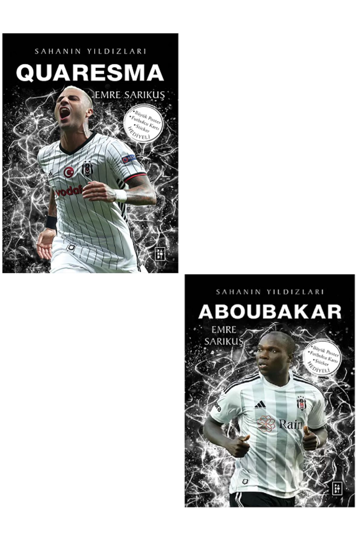 Parodi Yayınları QUARESMA - ABOUBAKAR Sahanın Yıldızları ( Büyük Poster Sticker Futbolcu Kartı HEDİYELİ ) 2 KİTAP